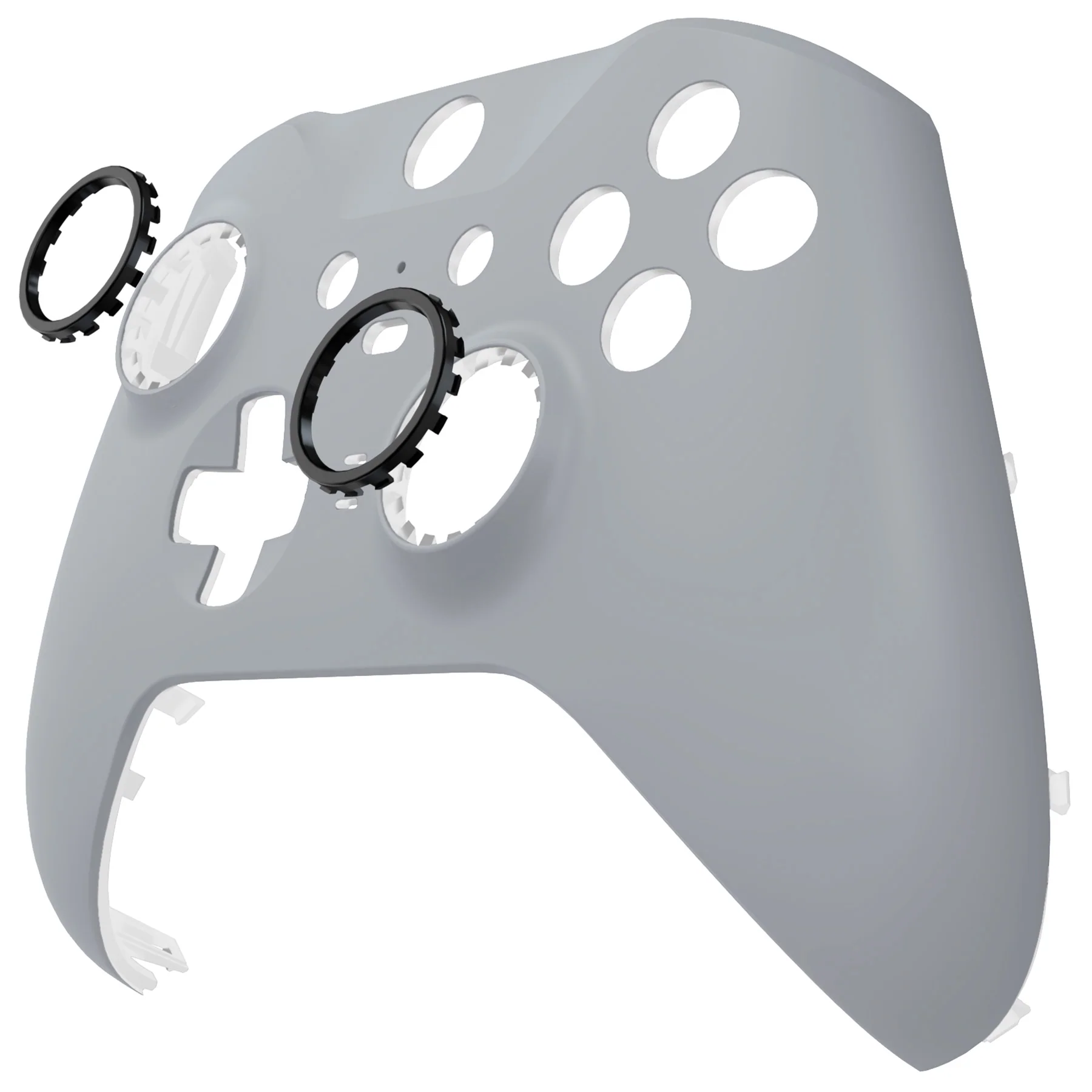 eXtremeRate Replacement Front Housing Shell Case with Accent Rings for Xbox One Elite Series 2 & Elite 2 Core Controller (Model 1797) - New Hope Gray - Image 9