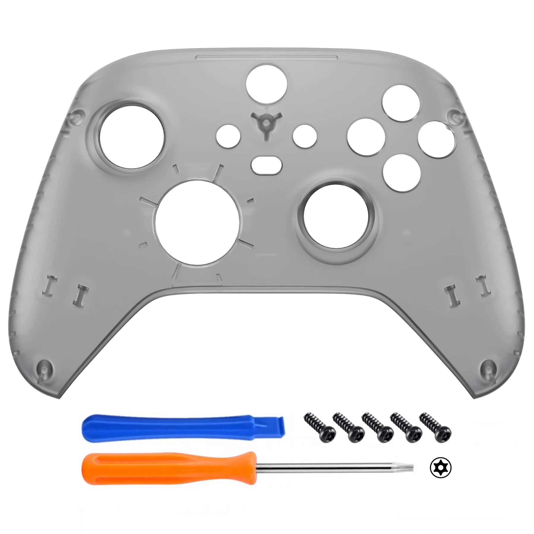 eXtremeRate Replacement Front Housing Shell for Xbox Series X & S Controller - Clear Black - Image 2
