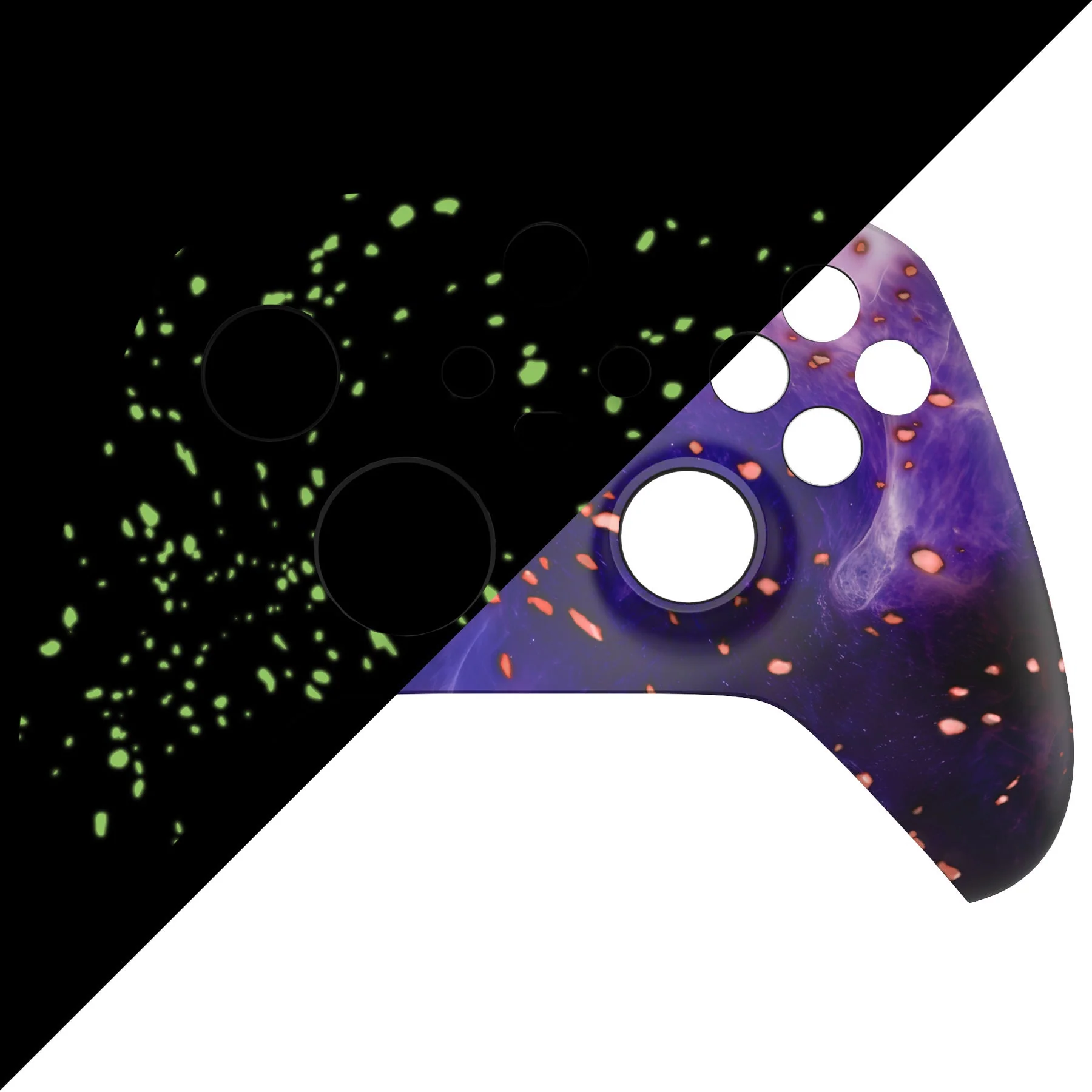 eXtremeRate Replacement Front Housing Shell for Xbox Series X & S Controller - Glow in Dark - Cosmic Camo - Image 9