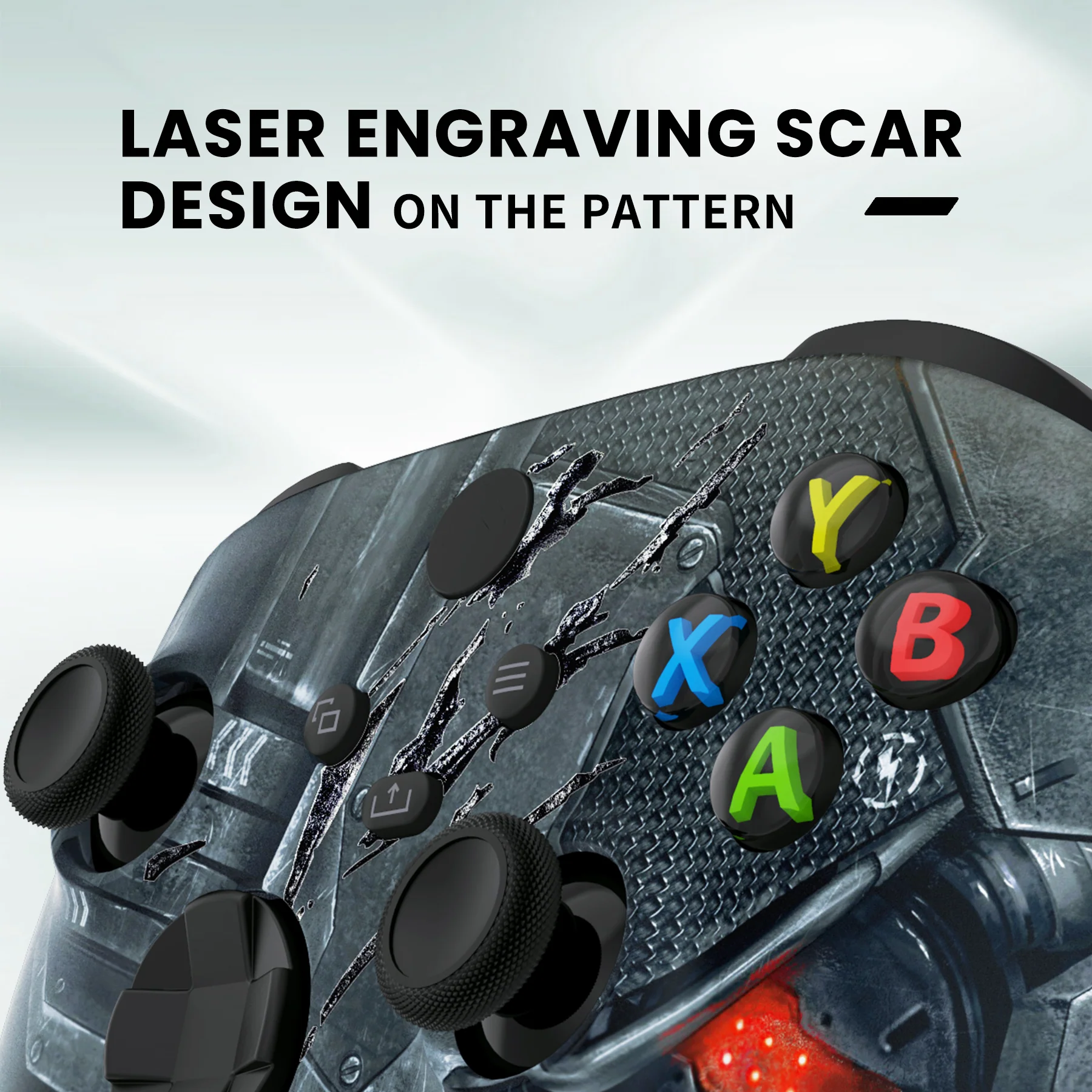 eXtremeRate Replacement Front Housing Shell for Xbox Series X & S Controller - Mecha Armor with Combat Damage Engrave - Image 10