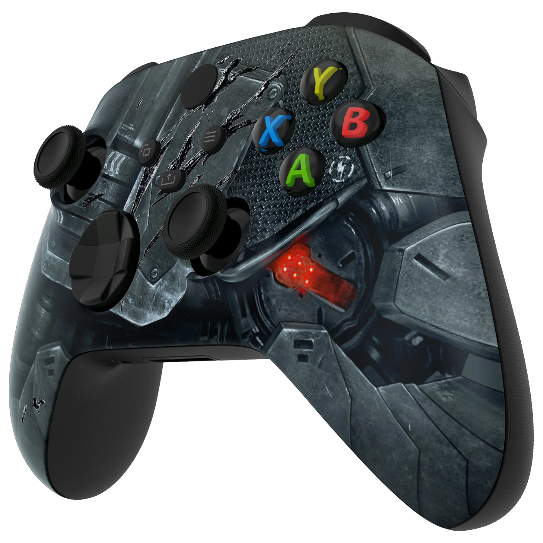 eXtremeRate Replacement Front Housing Shell for Xbox Series X & S Controller - Mecha Armor with Combat Damage Engrave - Image 4