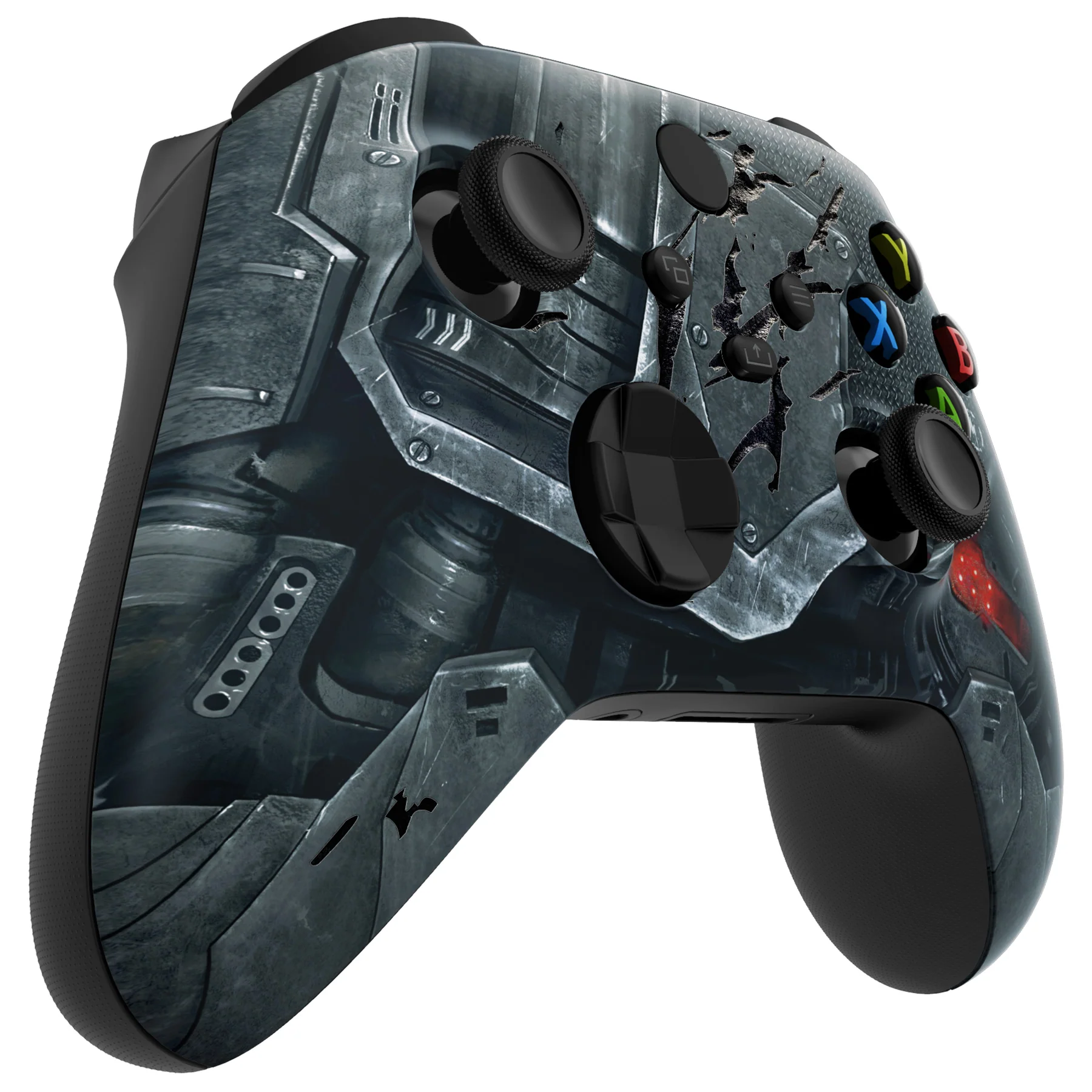 eXtremeRate Replacement Front Housing Shell for Xbox Series X & S Controller - Mecha Armor with Combat Damage Engrave - Image 5
