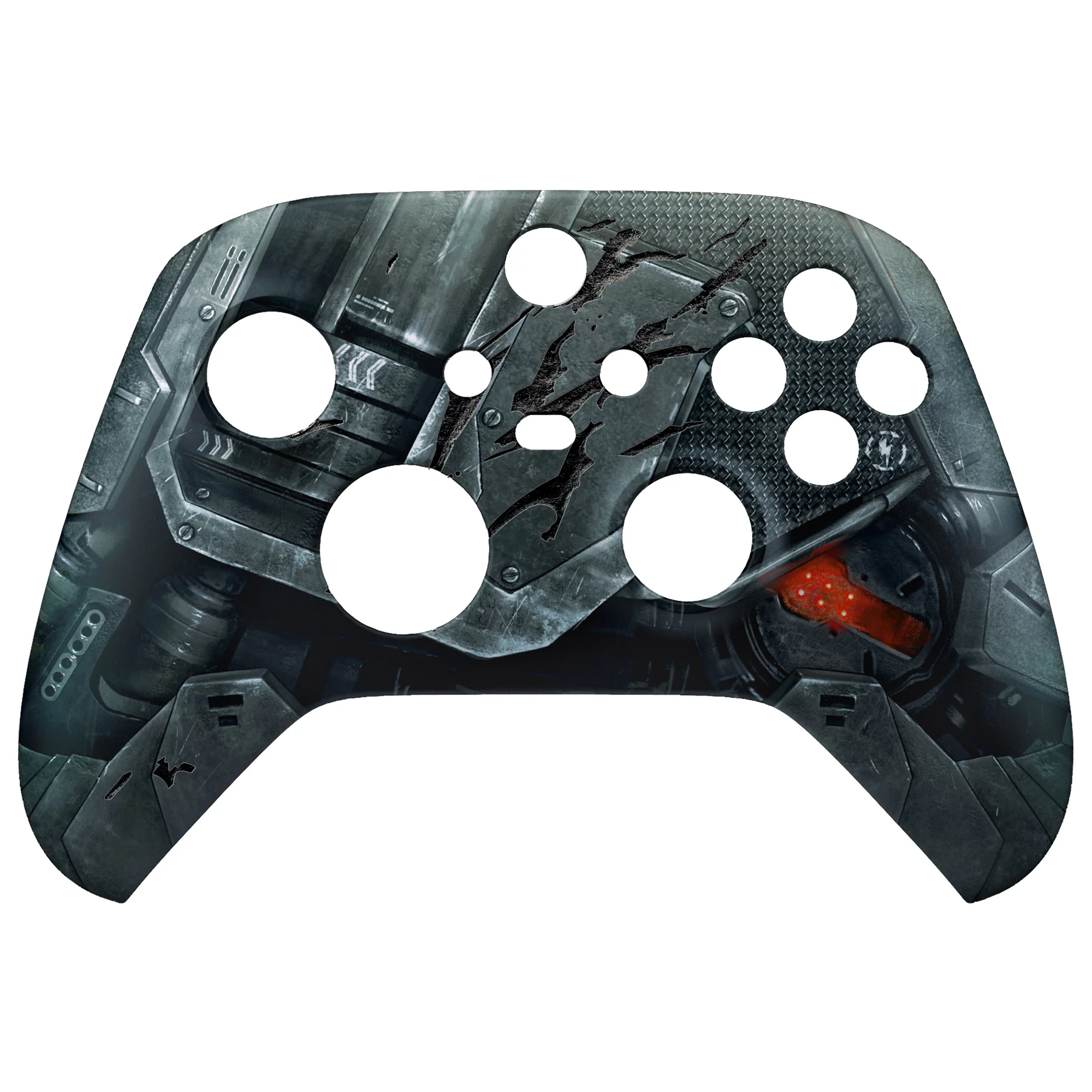 eXtremeRate Replacement Front Housing Shell for Xbox Series X & S Controller - Mecha Armor with Combat Damage Engrave - Image 7