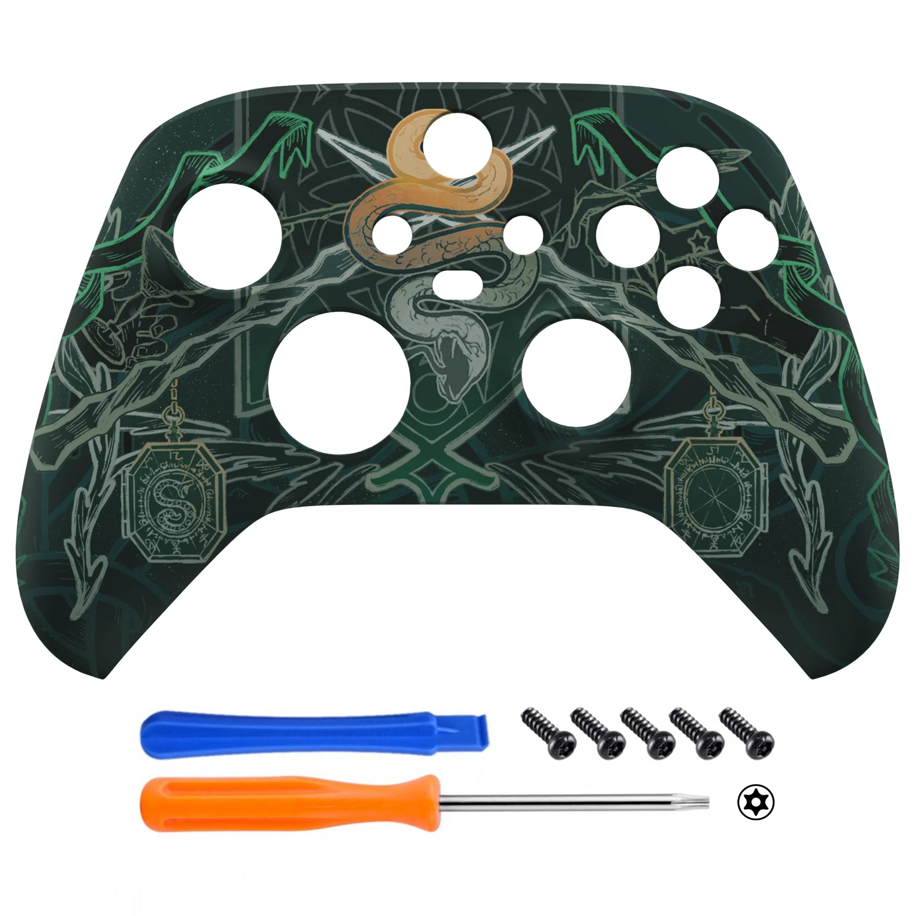 eXtremeRate Replacement Front Housing Shell for Xbox Series X & S Controller - Serpent Totem - Image 2