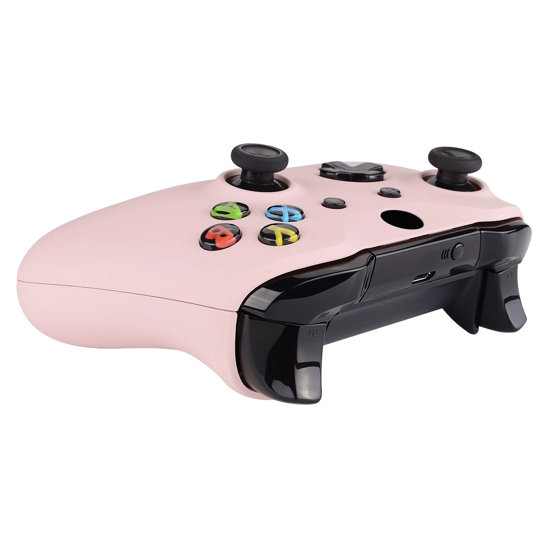 eXtremeRate Replacement Front Housing Shell with Side Rails Panel for Xbox One X & S Controller (Model 1708) - Cherry Blossoms Pink - Image 7