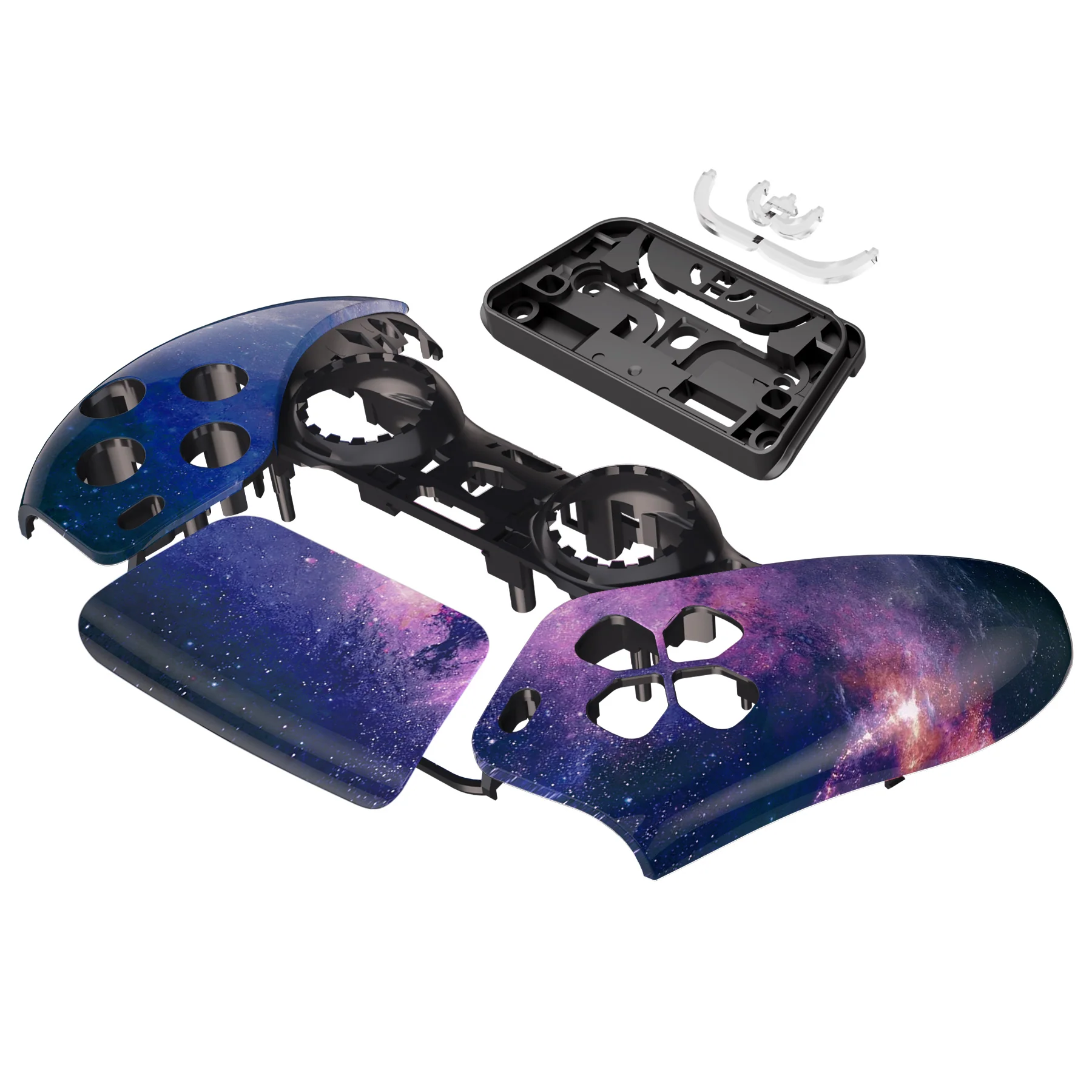 eXtremeRate Replacement Front Housing Shell with Touchpad Compatible with PS5 Controller BDM-010/020/030/040/050/060 - Nebula Galaxy - Image 10