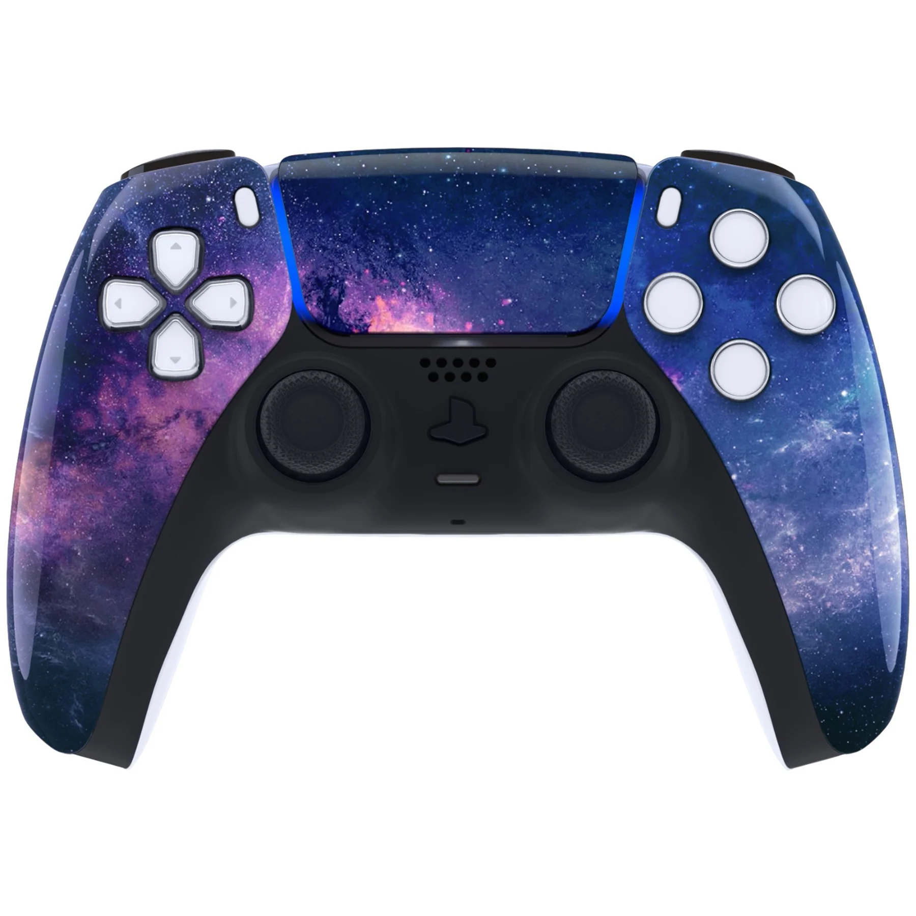 eXtremeRate Replacement Front Housing Shell with Touchpad Compatible with PS5 Controller BDM-010/020/030/040/050/060 - Nebula Galaxy - Image 2