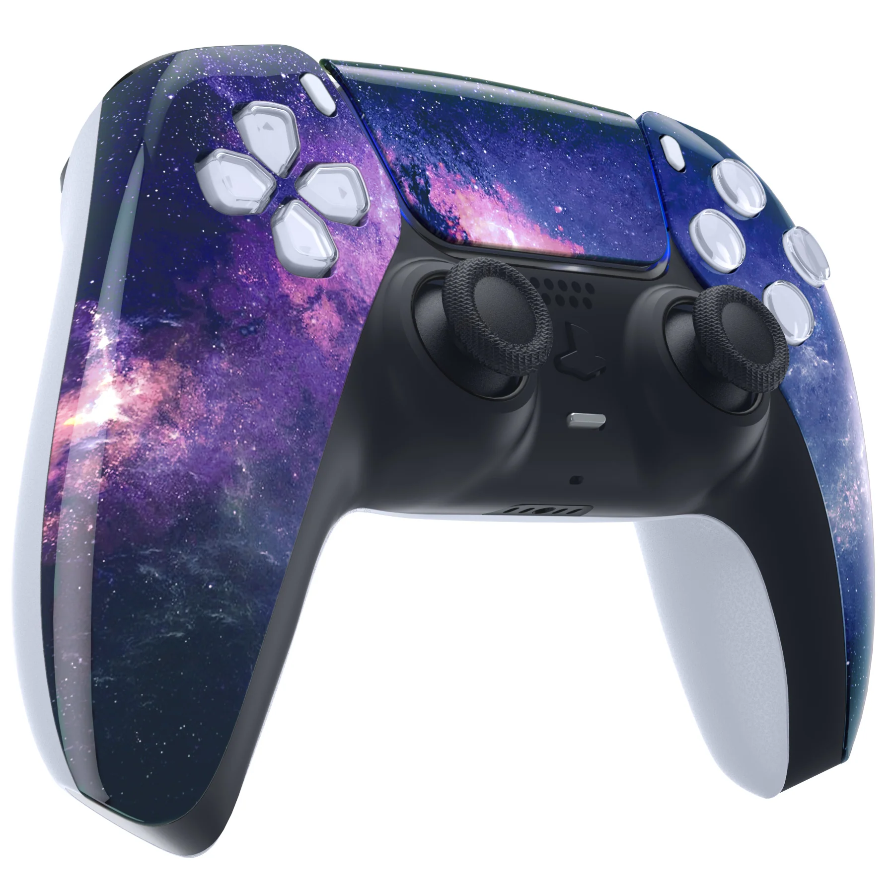 eXtremeRate Replacement Front Housing Shell with Touchpad Compatible with PS5 Controller BDM-010/020/030/040/050/060 - Nebula Galaxy - Image 5