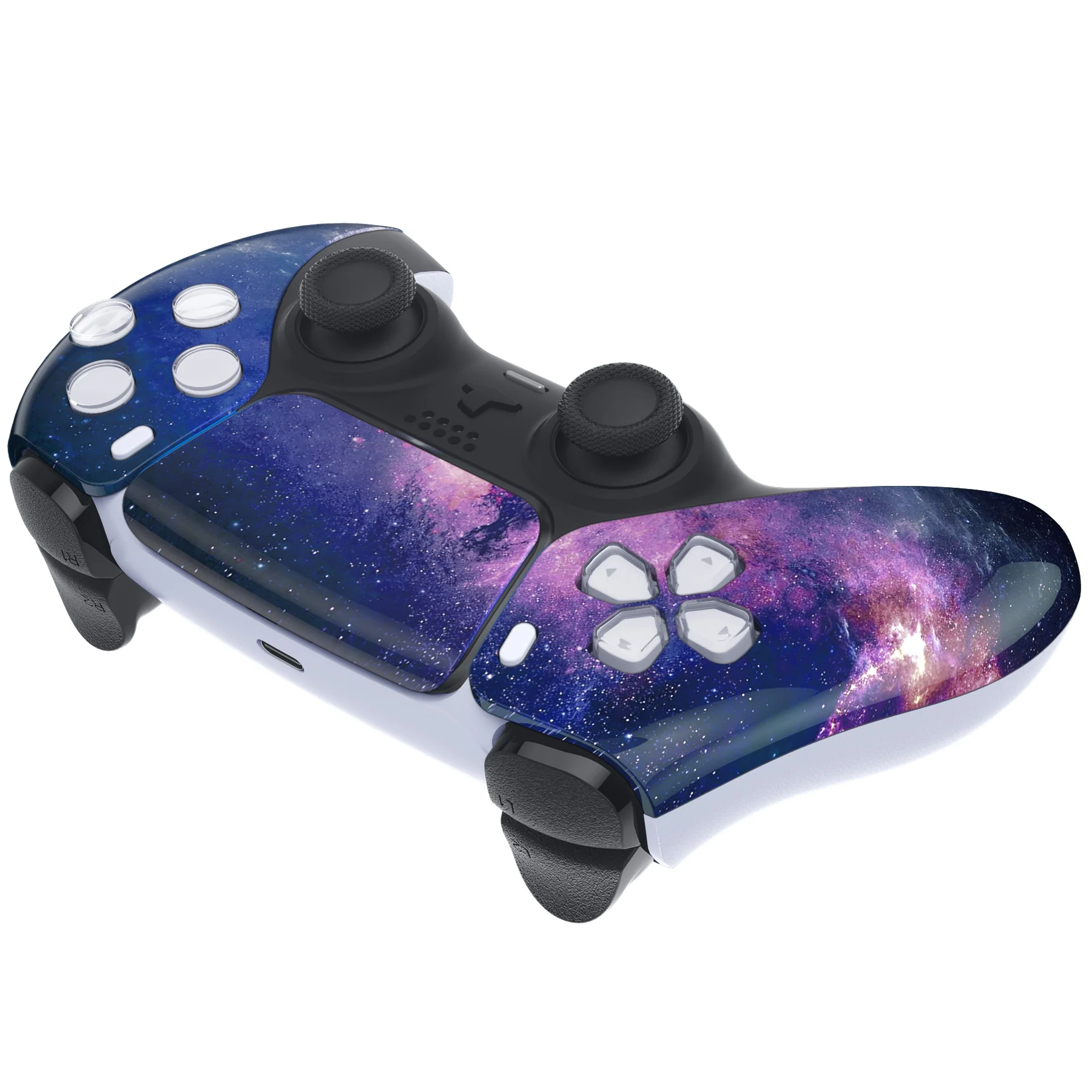 eXtremeRate Replacement Front Housing Shell with Touchpad Compatible with PS5 Controller BDM-010/020/030/040/050/060 - Nebula Galaxy - Image 6