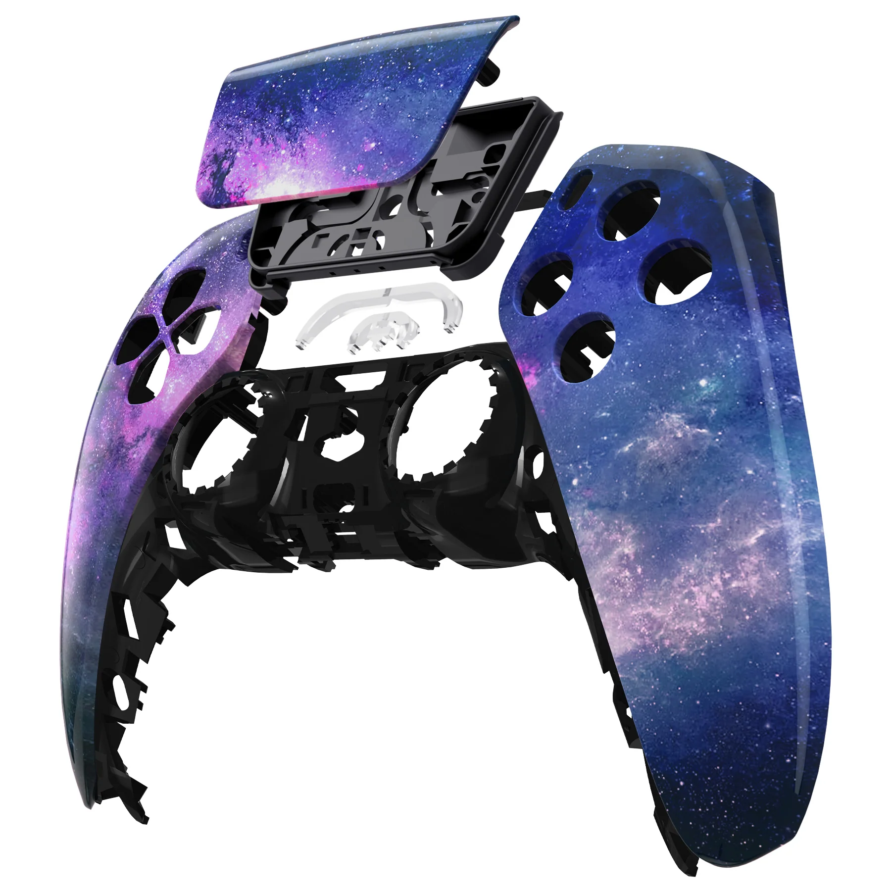 eXtremeRate Replacement Front Housing Shell with Touchpad Compatible with PS5 Controller BDM-010/020/030/040/050/060 - Nebula Galaxy - Image 8
