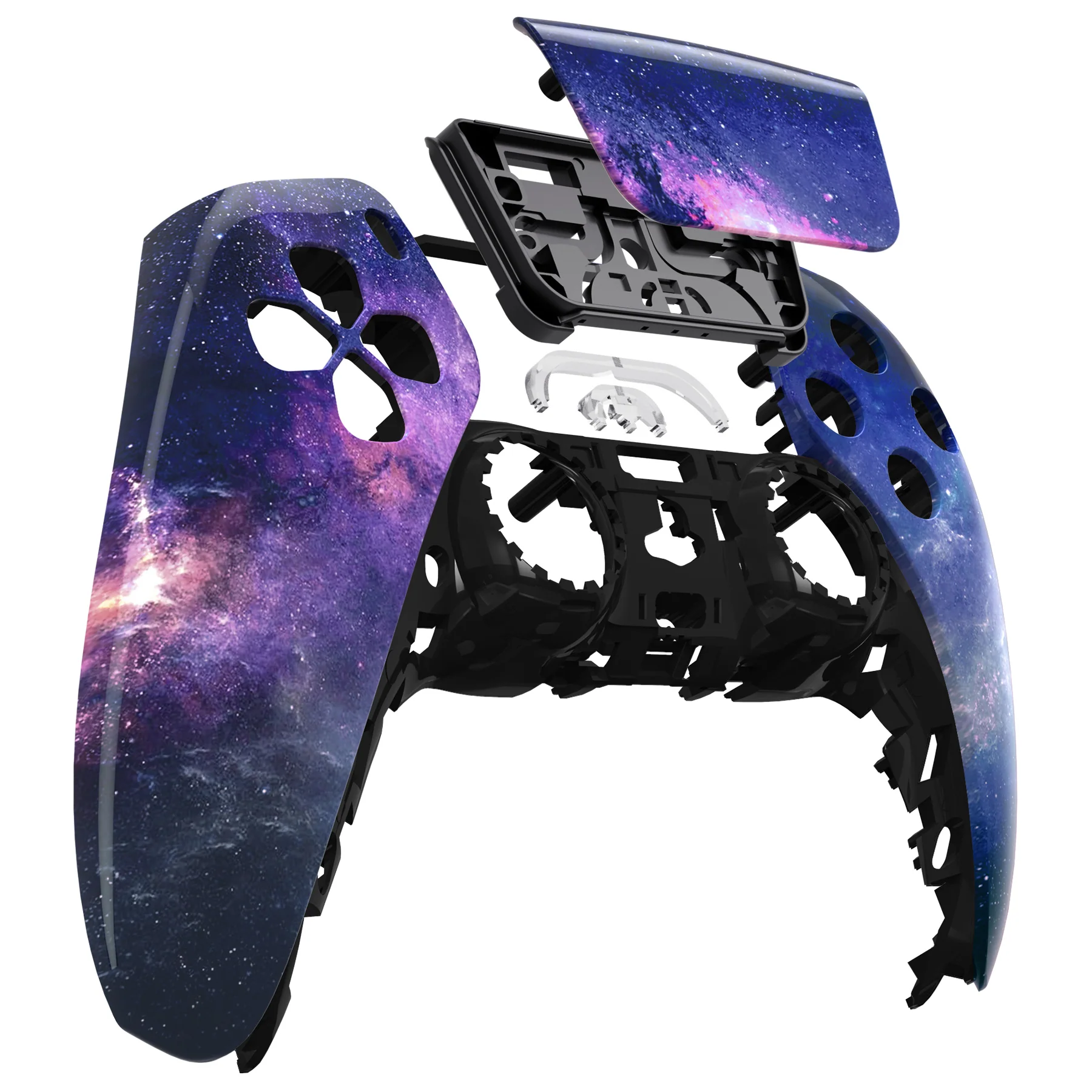 eXtremeRate Replacement Front Housing Shell with Touchpad Compatible with PS5 Controller BDM-010/020/030/040/050/060 - Nebula Galaxy - Image 9