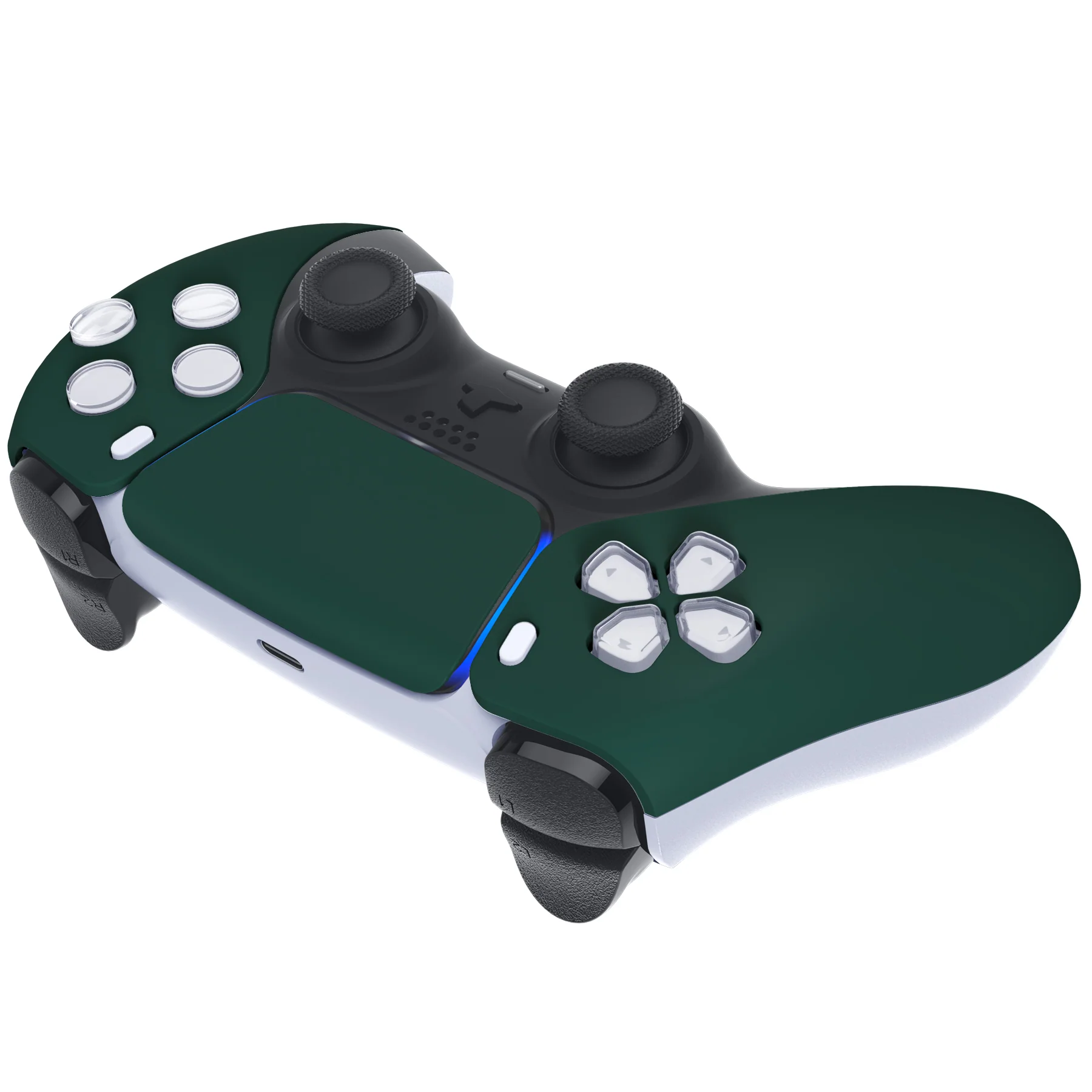 eXtremeRate Replacement Front Housing Shell with Touchpad Compatible with PS5 Controller BDM-010/020/030/040/050/060 - Racing Green - Image 6