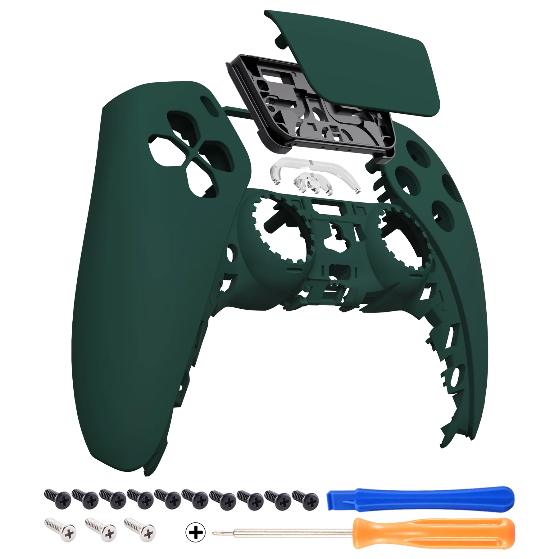 eXtremeRate Replacement Front Housing Shell with Touchpad Compatible with PS5 Controller BDM-010/020/030/040/050/060 - Racing Green - Image 7