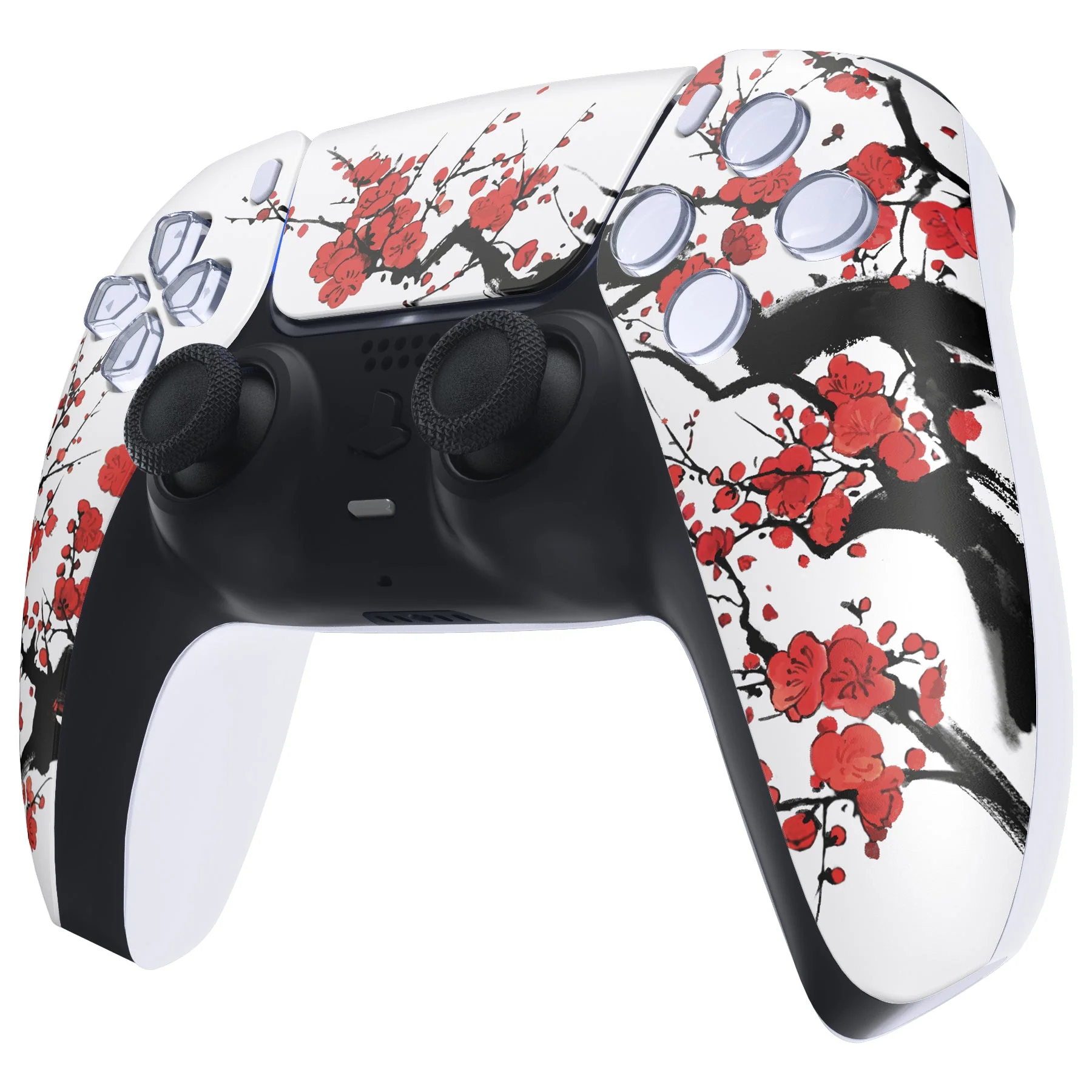 eXtremeRate Replacement Front Housing Shell with Touchpad Compatible with PS5 Controller BDM-010/020/030/040/050/060 - Winter Blossom - Image 4