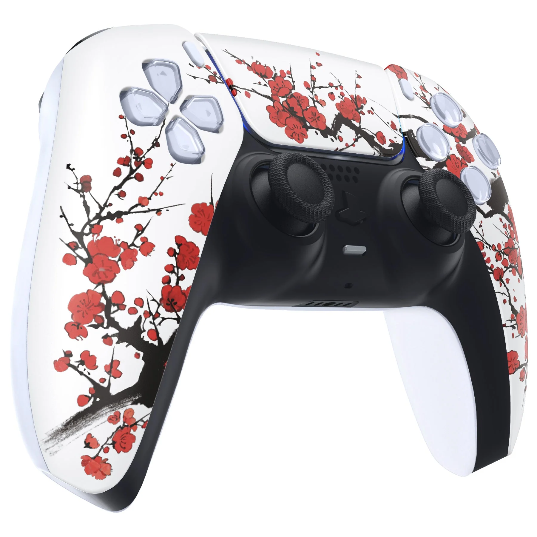 eXtremeRate Replacement Front Housing Shell with Touchpad Compatible with PS5 Controller BDM-010/020/030/040/050/060 - Winter Blossom - Image 5