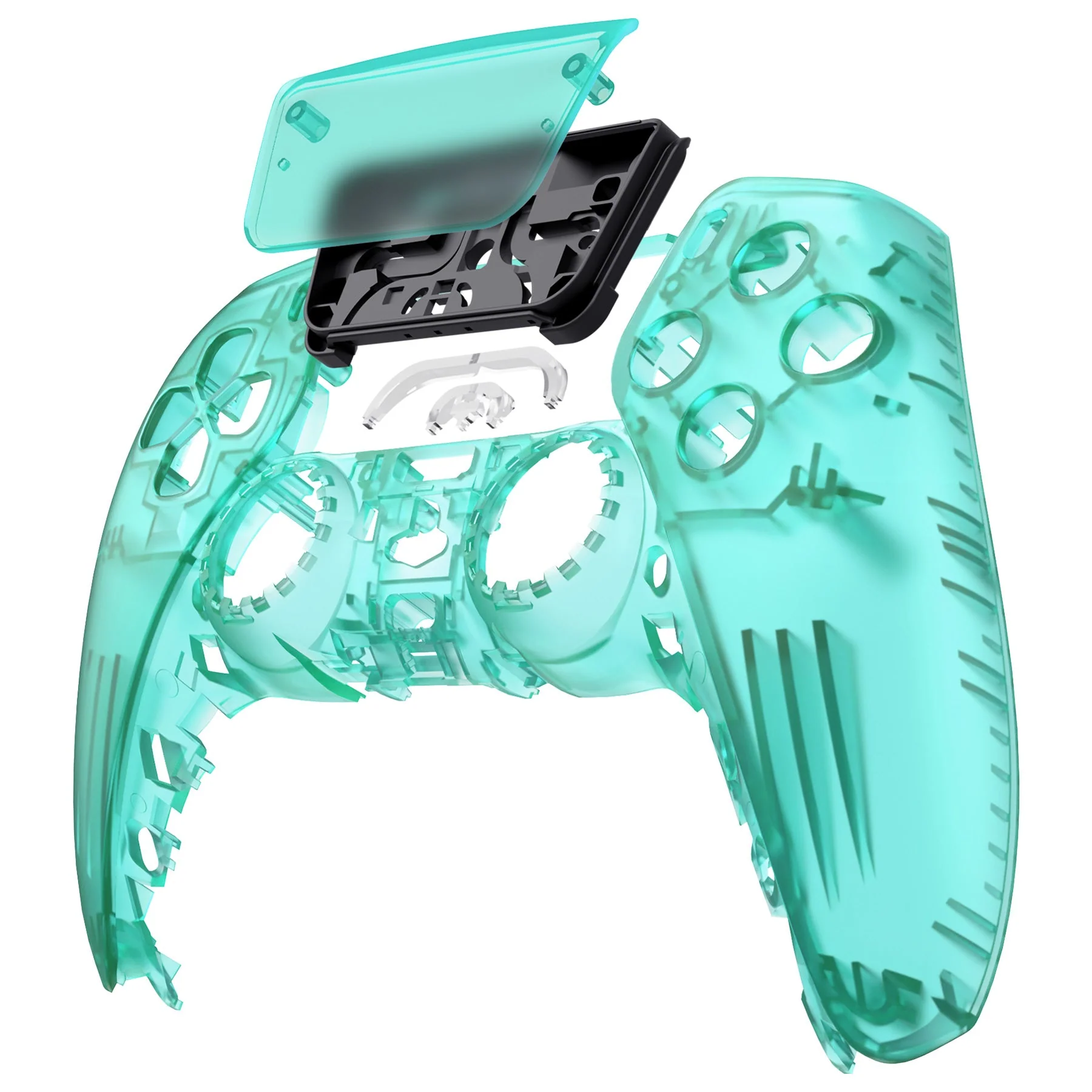 eXtremeRate Replacement Front Housing Shell with Touchpad Compatible with PS5 Controller BDM-010/020/030/040/050 - Emerald Green - Image 8