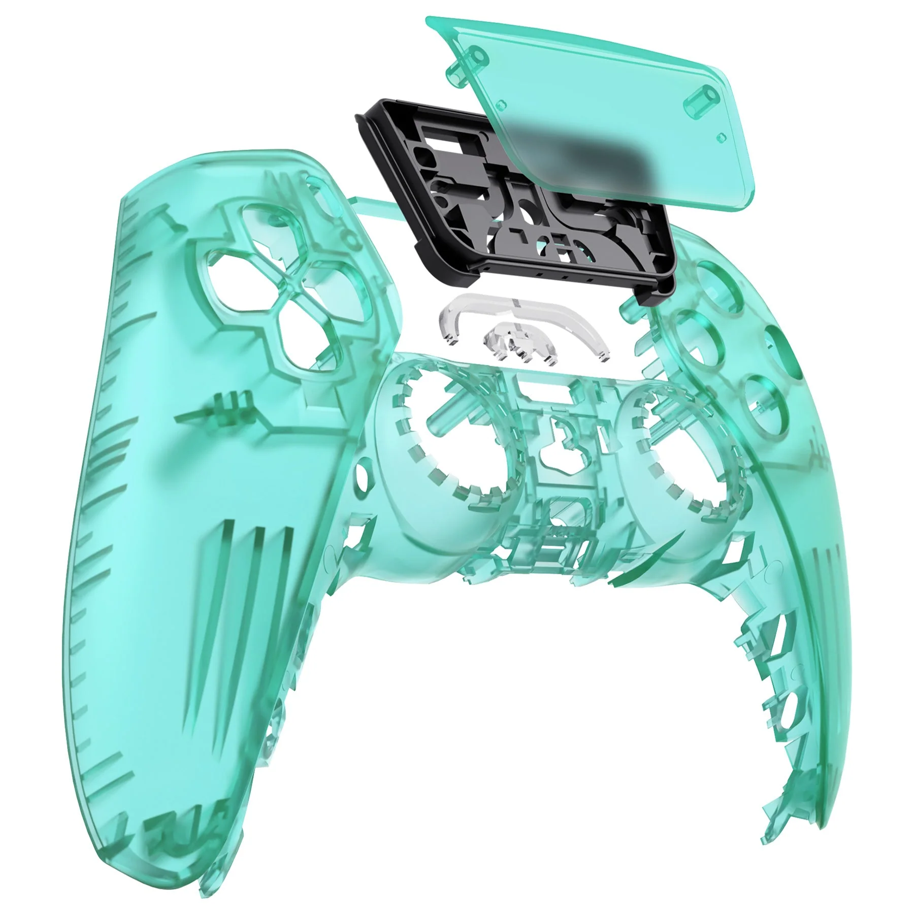 eXtremeRate Replacement Front Housing Shell with Touchpad Compatible with PS5 Controller BDM-010/020/030/040/050 - Emerald Green - Image 9