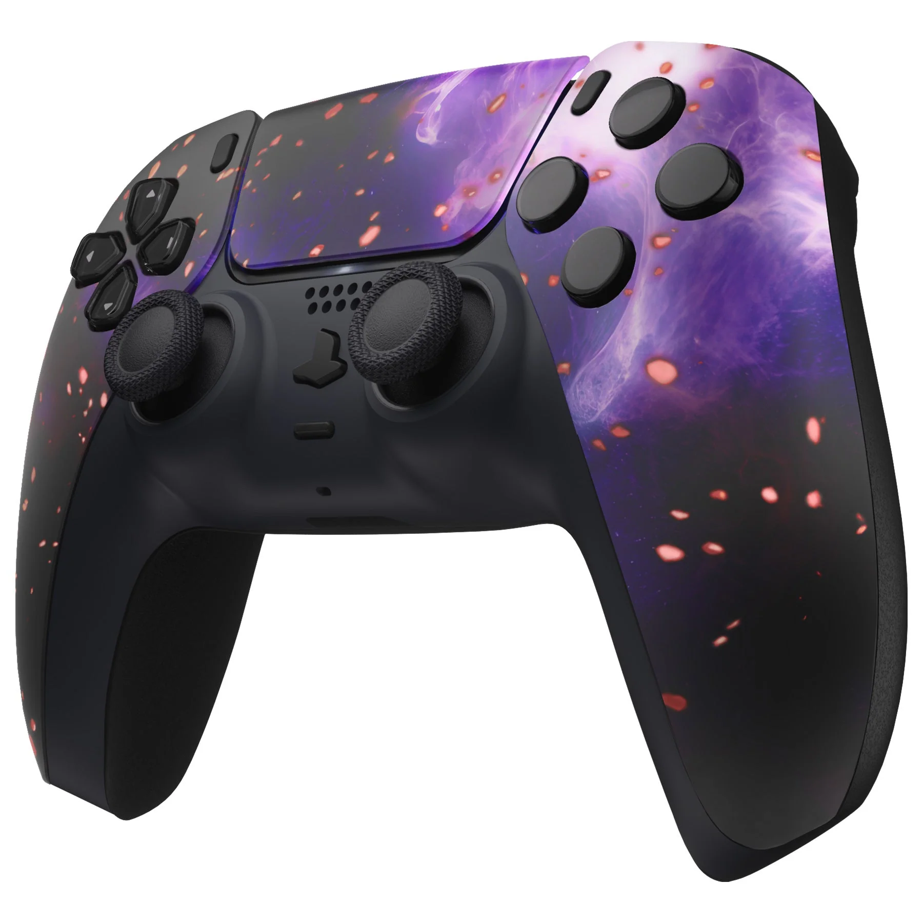 eXtremeRate Replacement Front Housing Shell with Touchpad Compatible with PS5 Controller BDM-010/020/030/040/050 - Glow in Dark - Cosmic Camo - Image 5