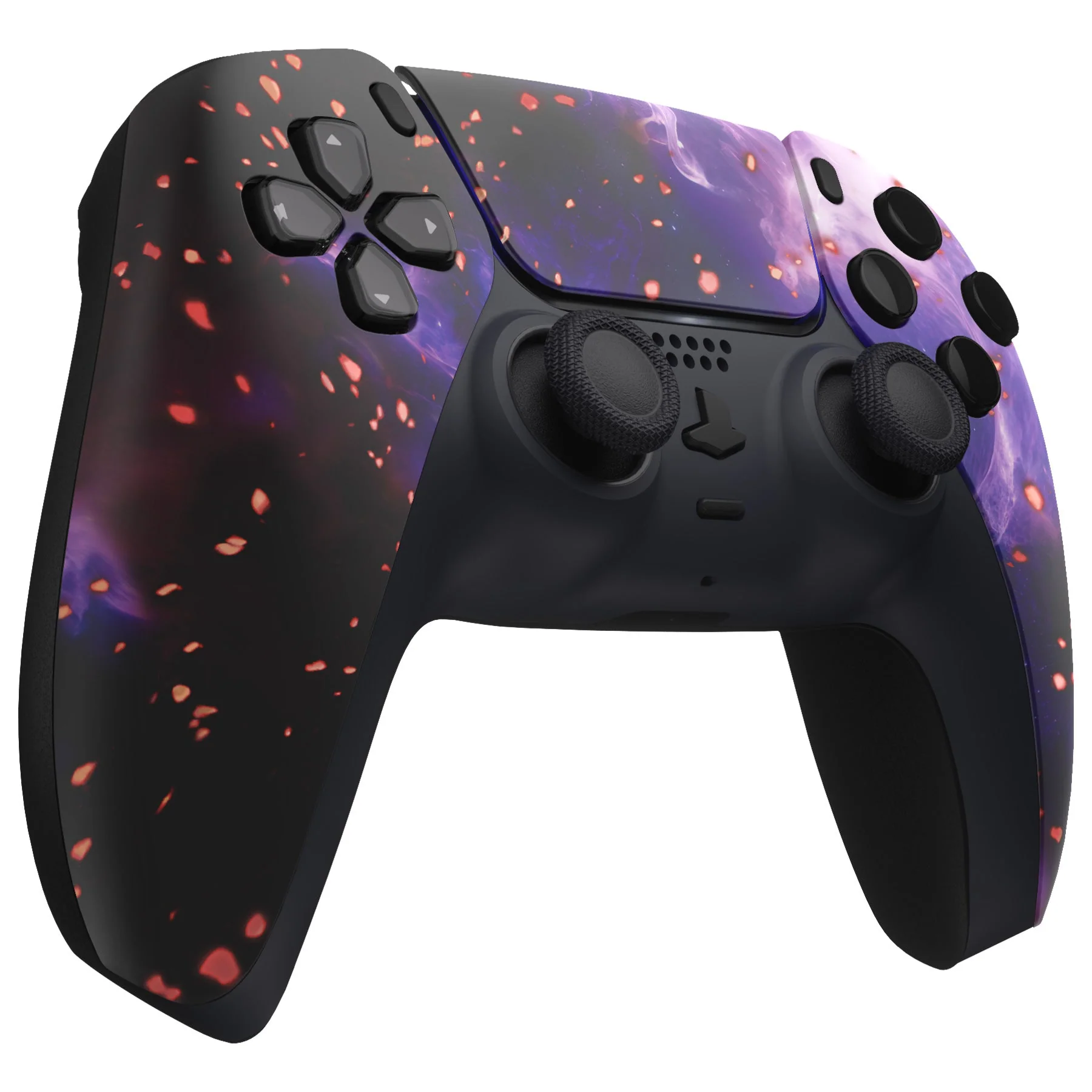 eXtremeRate Replacement Front Housing Shell with Touchpad Compatible with PS5 Controller BDM-010/020/030/040/050 - Glow in Dark - Cosmic Camo - Image 6