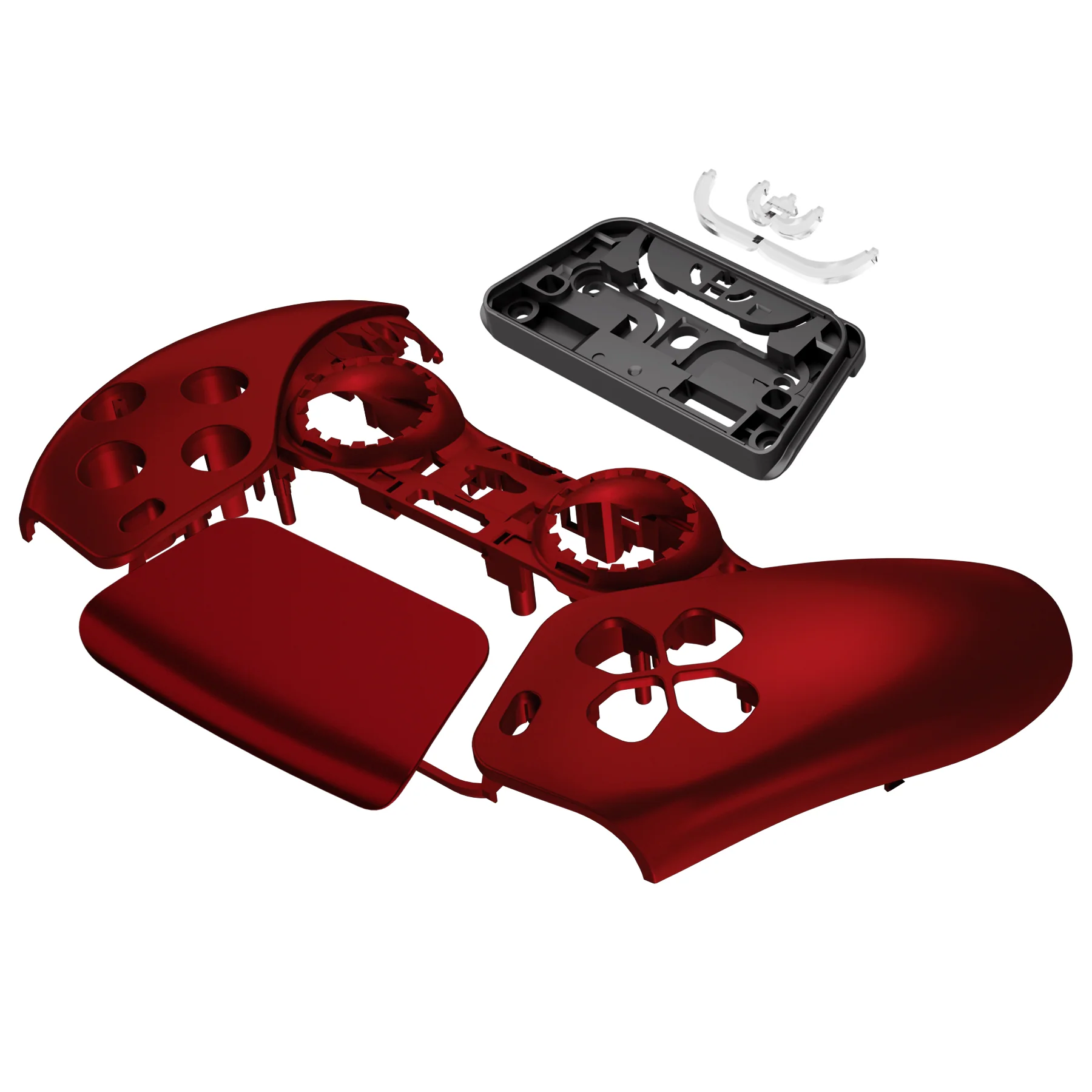 eXtremeRate Replacement Front Housing Shell with Touchpad Compatible with PS5 Controller BDM-010/020/030/040/050/060 - Scarlet Red - Image 10