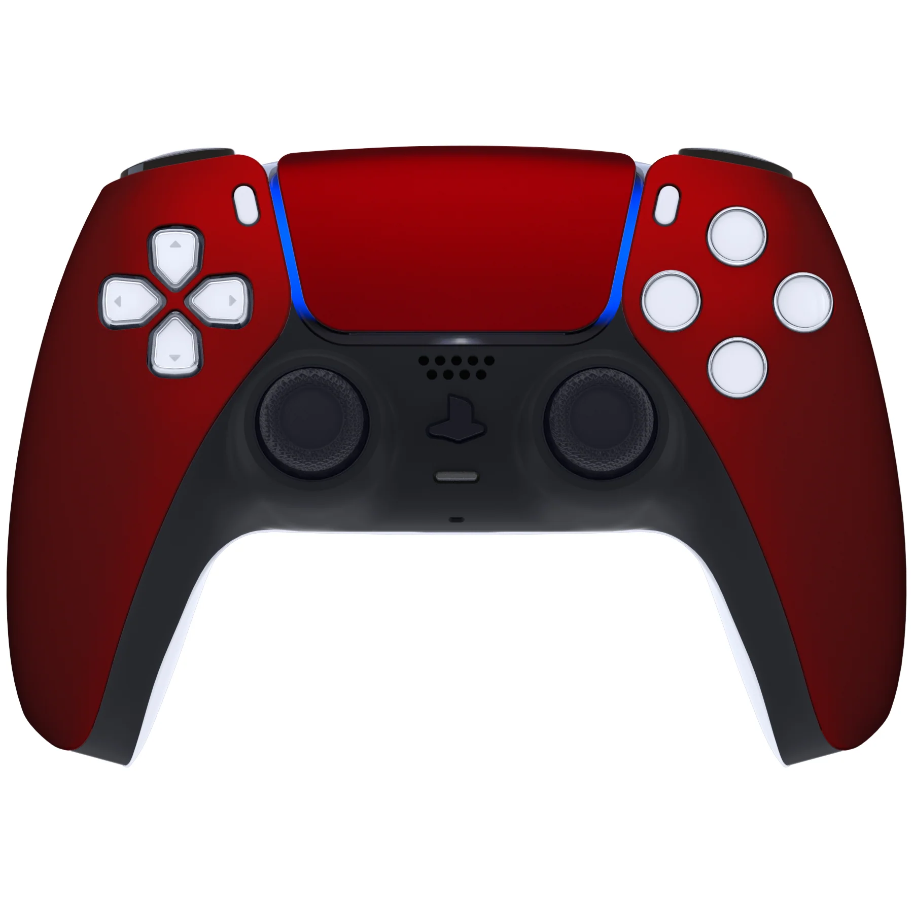 eXtremeRate Replacement Front Housing Shell with Touchpad Compatible with PS5 Controller BDM-010/020/030/040/050/060 - Scarlet Red - Image 2