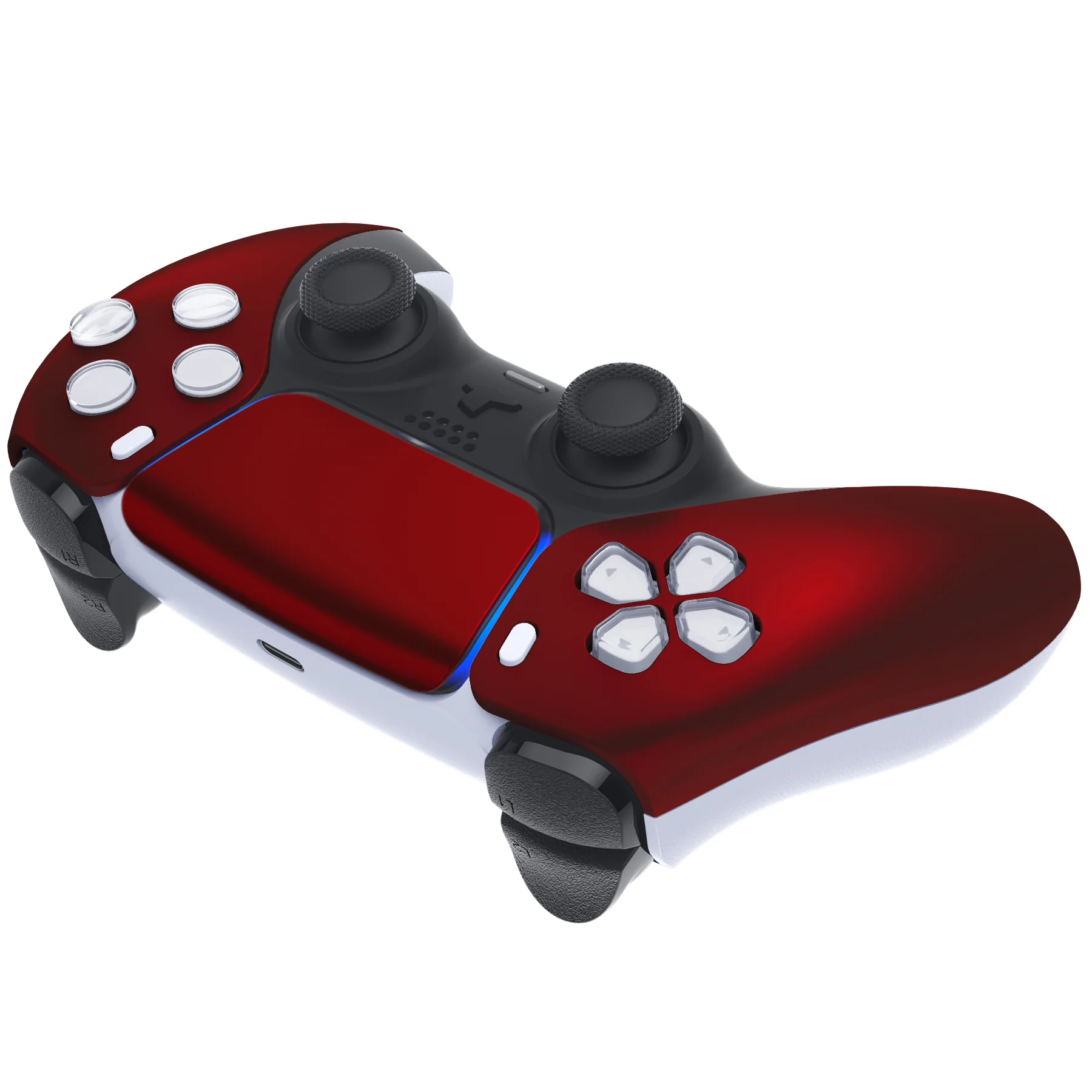 eXtremeRate Replacement Front Housing Shell with Touchpad Compatible with PS5 Controller BDM-010/020/030/040/050/060 - Scarlet Red - Image 6