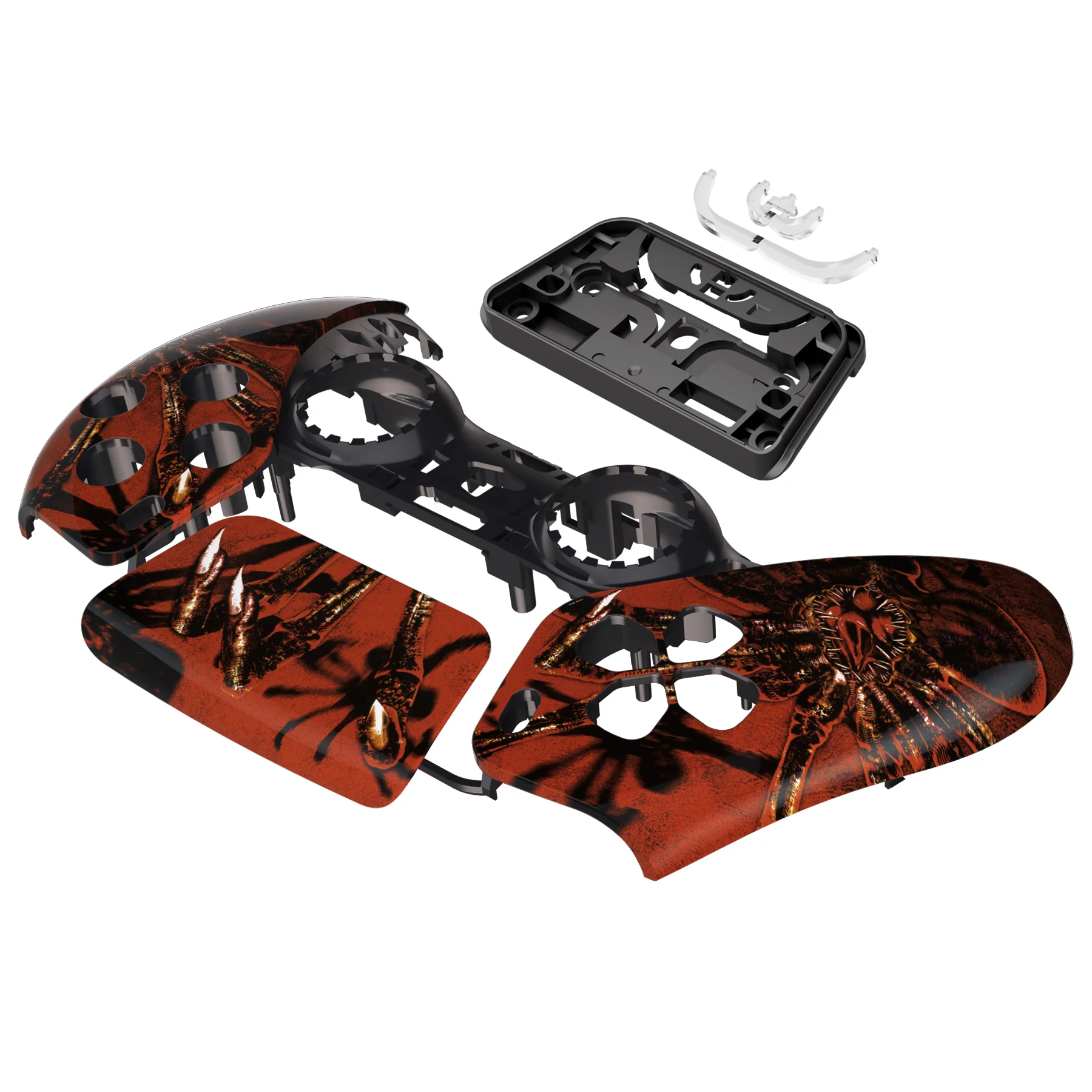 eXtremeRate Replacement Front Housing Shell with Touchpad Compatible with PS5 Controller BDM-010/020/030/040/050 - Alien Fear - Image 10