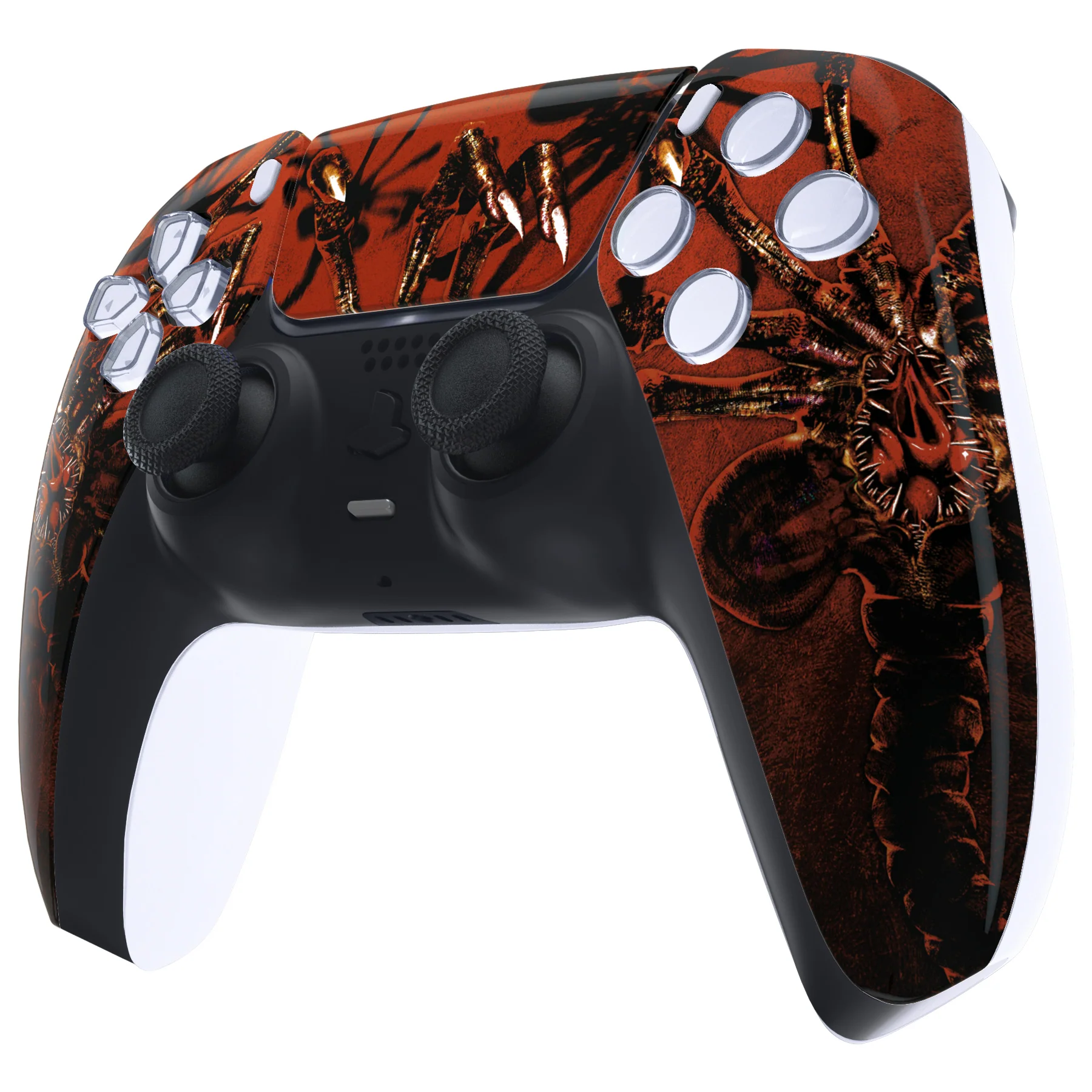 eXtremeRate Replacement Front Housing Shell with Touchpad Compatible with PS5 Controller BDM-010/020/030/040/050 - Alien Fear - Image 4