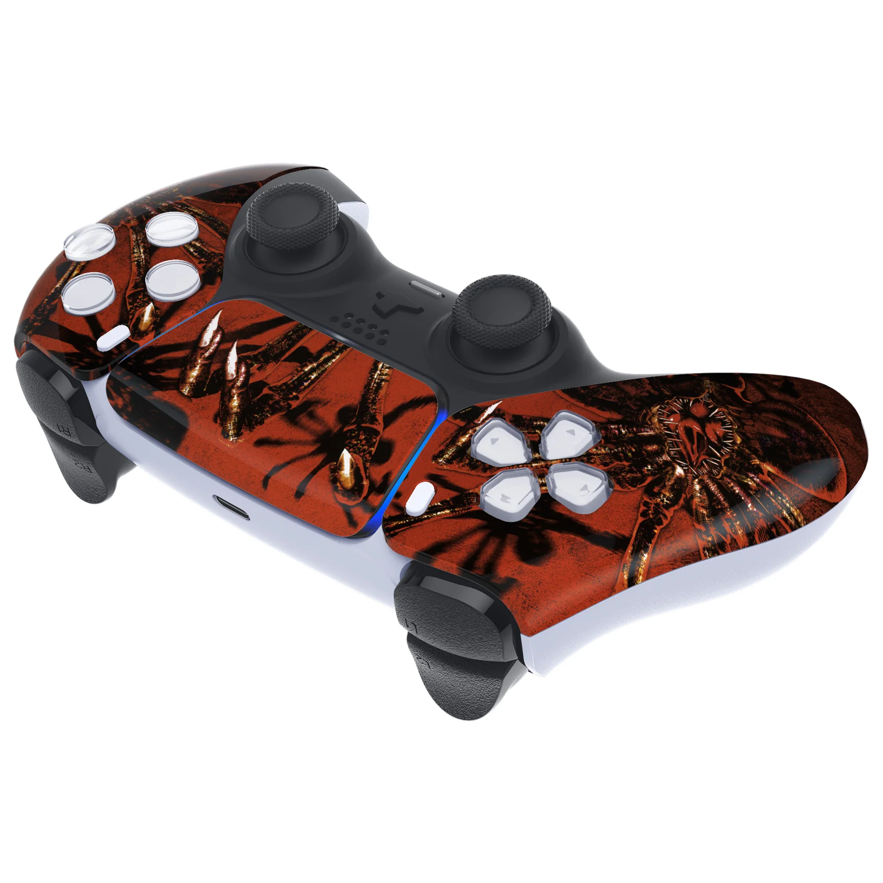 eXtremeRate Replacement Front Housing Shell with Touchpad Compatible with PS5 Controller BDM-010/020/030/040/050 - Alien Fear - Image 6