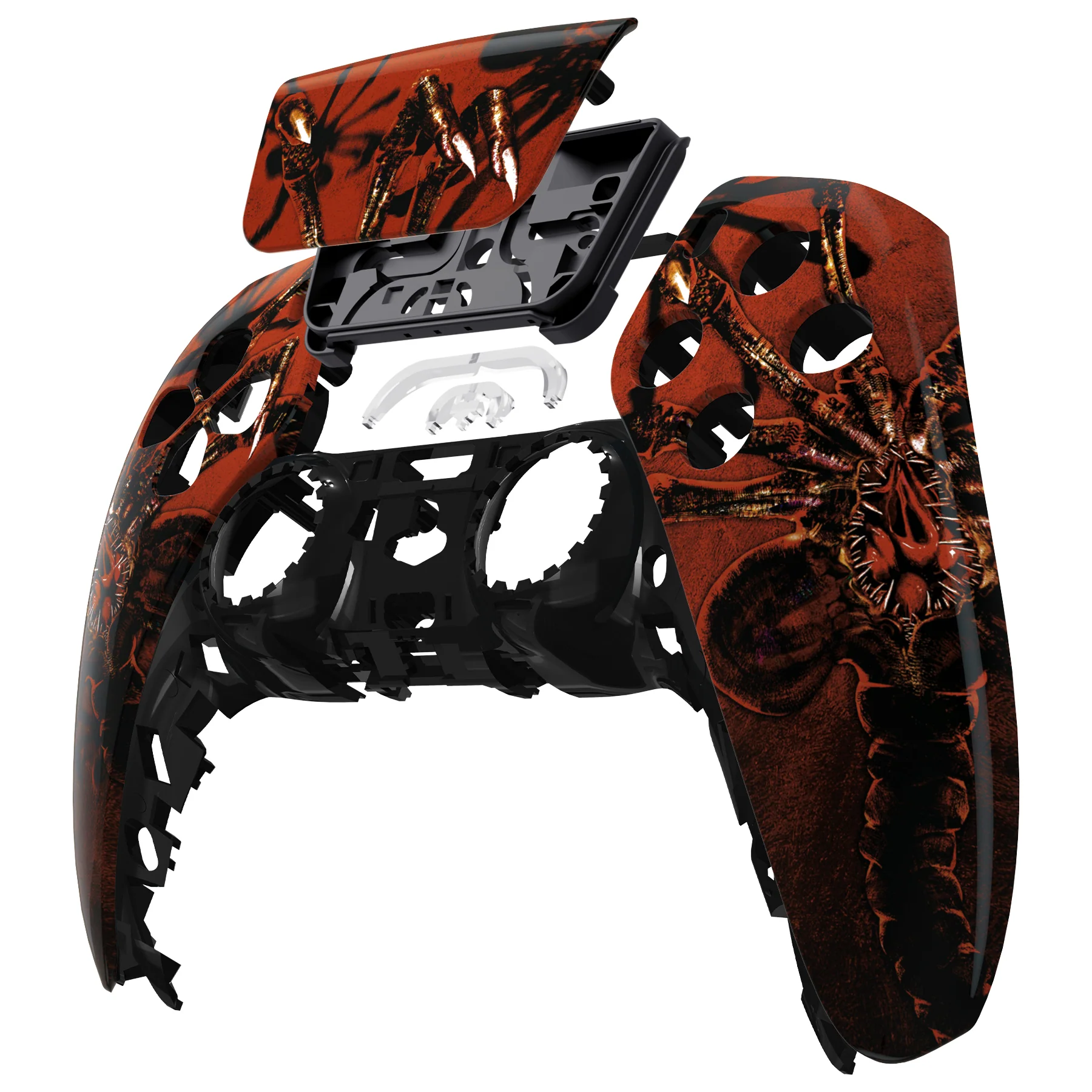 eXtremeRate Replacement Front Housing Shell with Touchpad Compatible with PS5 Controller BDM-010/020/030/040/050 - Alien Fear - Image 8