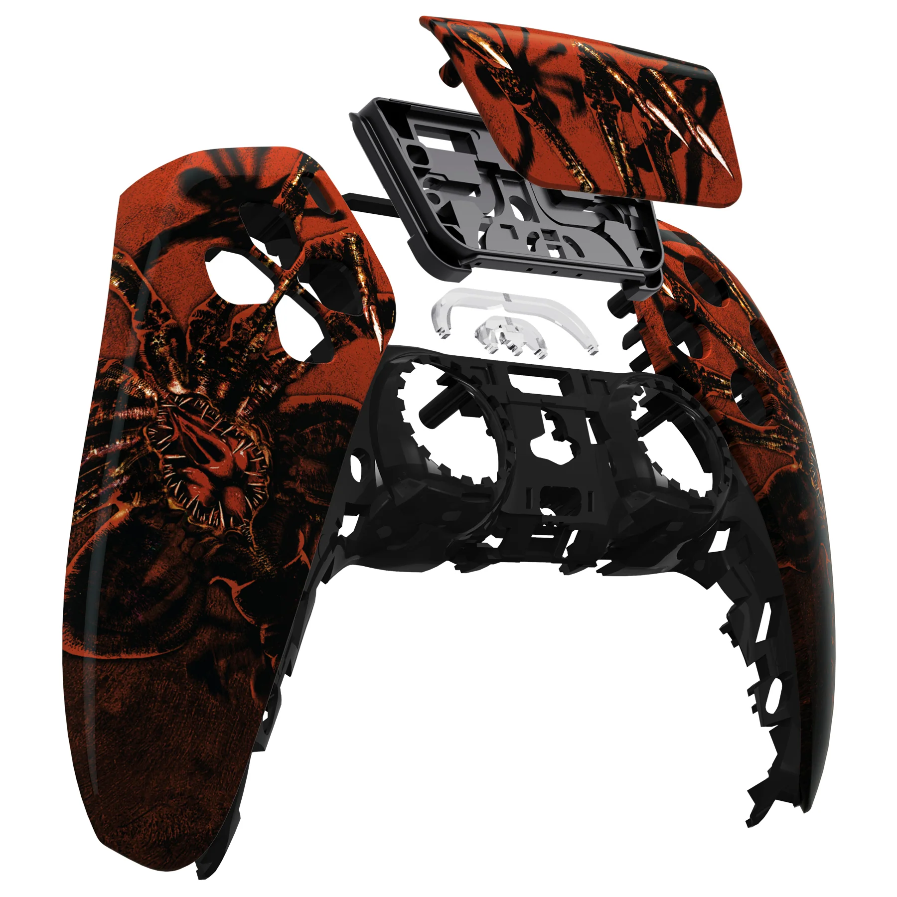 eXtremeRate Replacement Front Housing Shell with Touchpad Compatible with PS5 Controller BDM-010/020/030/040/050 - Alien Fear - Image 9