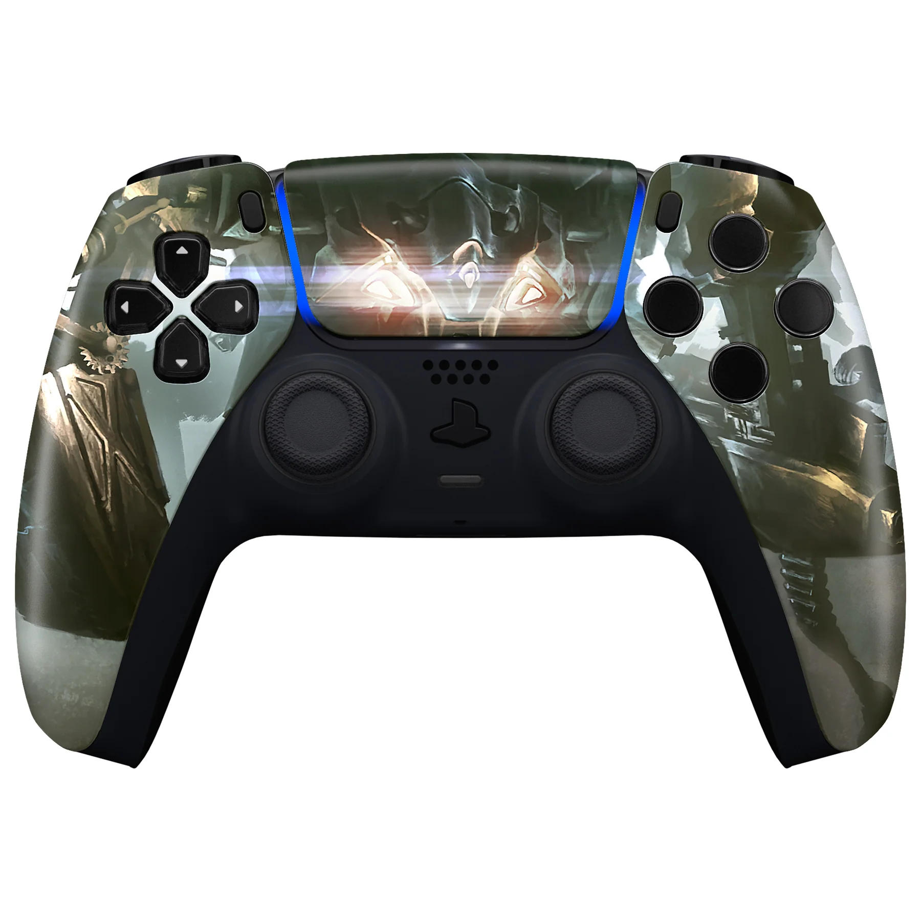 eXtremeRate Replacement Front Housing Shell with Touchpad Compatible with PS5 Controller BDM-010/020/030/040/050 - Armored Mercenary - Image 2