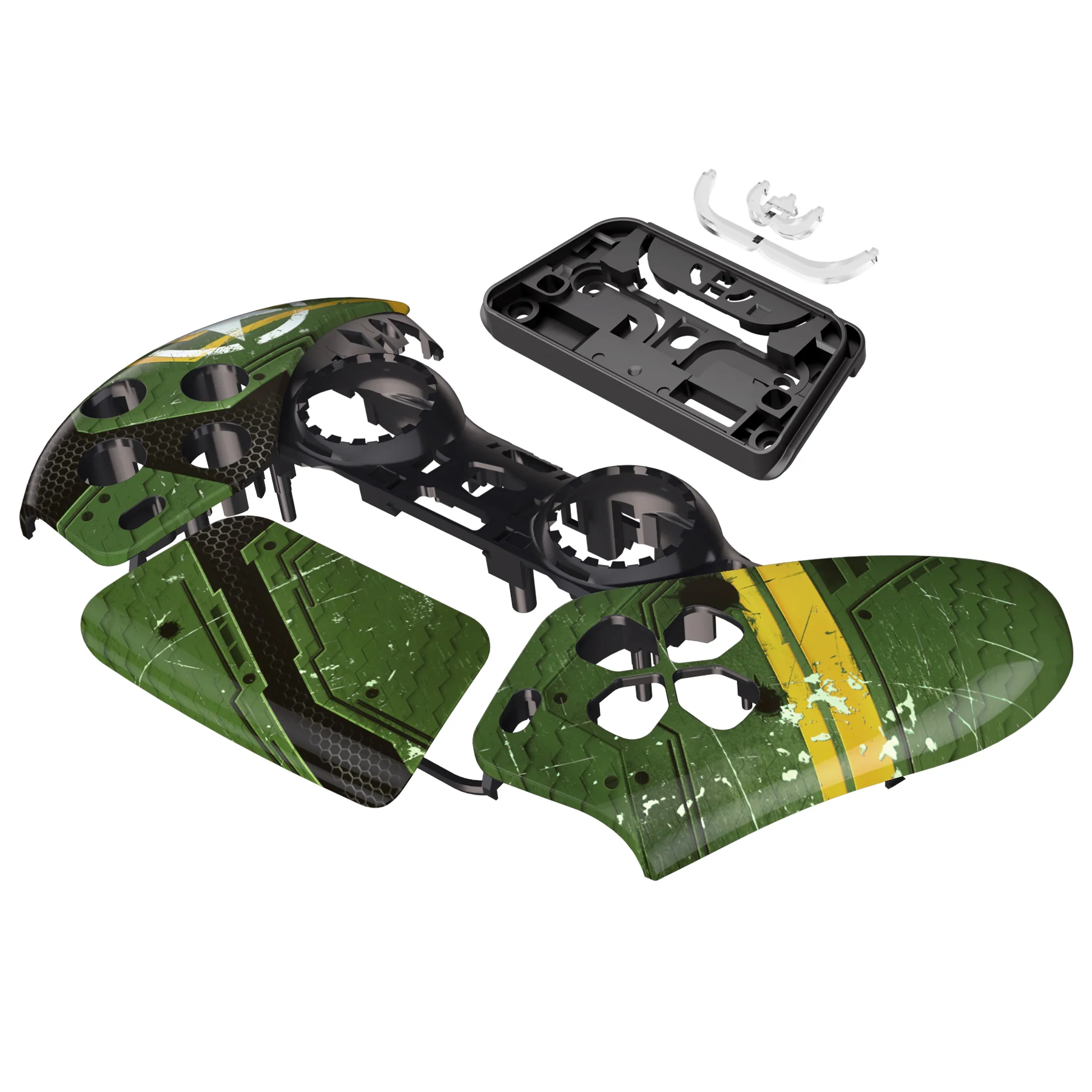 eXtremeRate Replacement Front Housing Shell with Touchpad Compatible with PS5 Controller BDM-010/020/030/040/050 - Army Mecha - Image 10