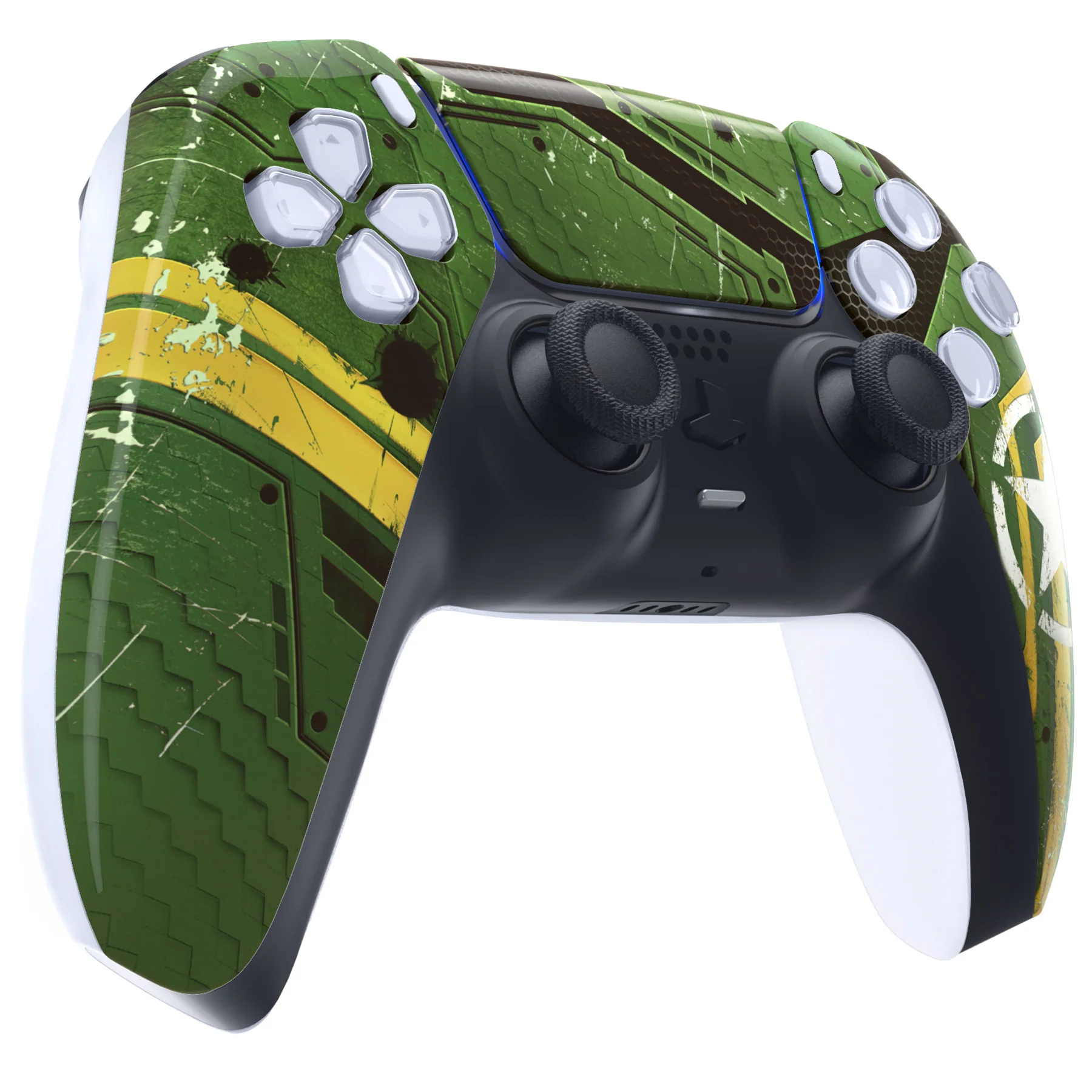 eXtremeRate Replacement Front Housing Shell with Touchpad Compatible with PS5 Controller BDM-010/020/030/040/050 - Army Mecha - Image 5