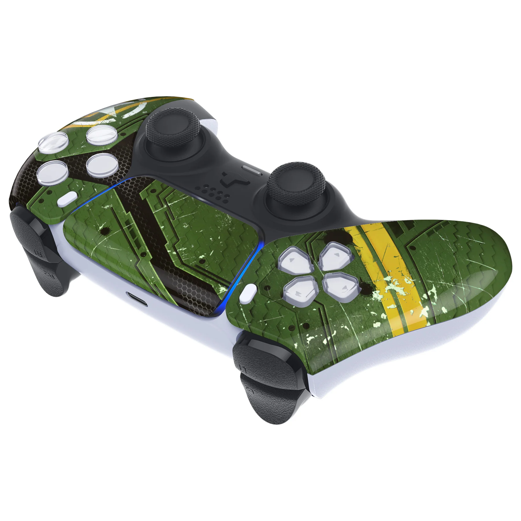eXtremeRate Replacement Front Housing Shell with Touchpad Compatible with PS5 Controller BDM-010/020/030/040/050 - Army Mecha - Image 6