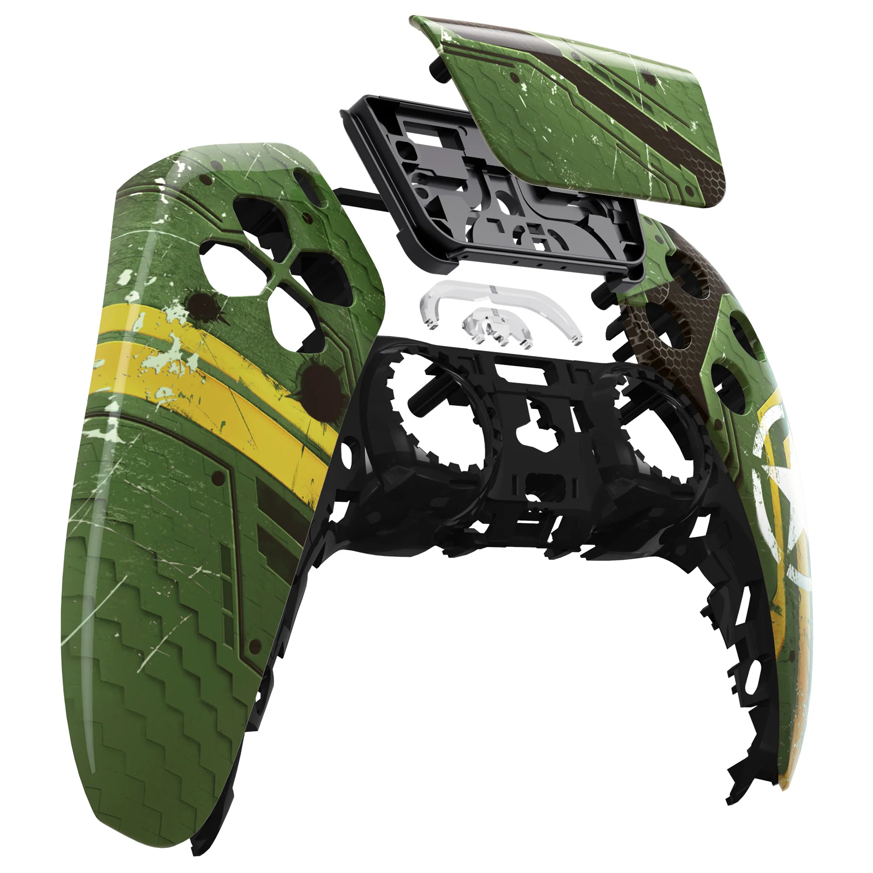 eXtremeRate Replacement Front Housing Shell with Touchpad Compatible with PS5 Controller BDM-010/020/030/040/050 - Army Mecha - Image 9