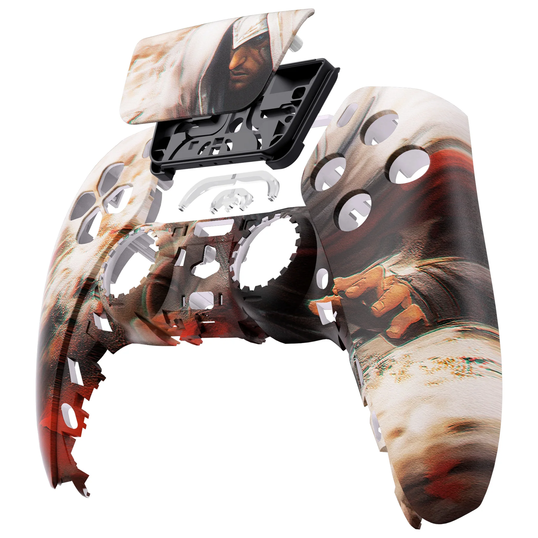 eXtremeRate Replacement Front Housing Shell with Touchpad Compatible with PS5 Controller BDM-010/020/030/040/050 - Assassin - Image 8