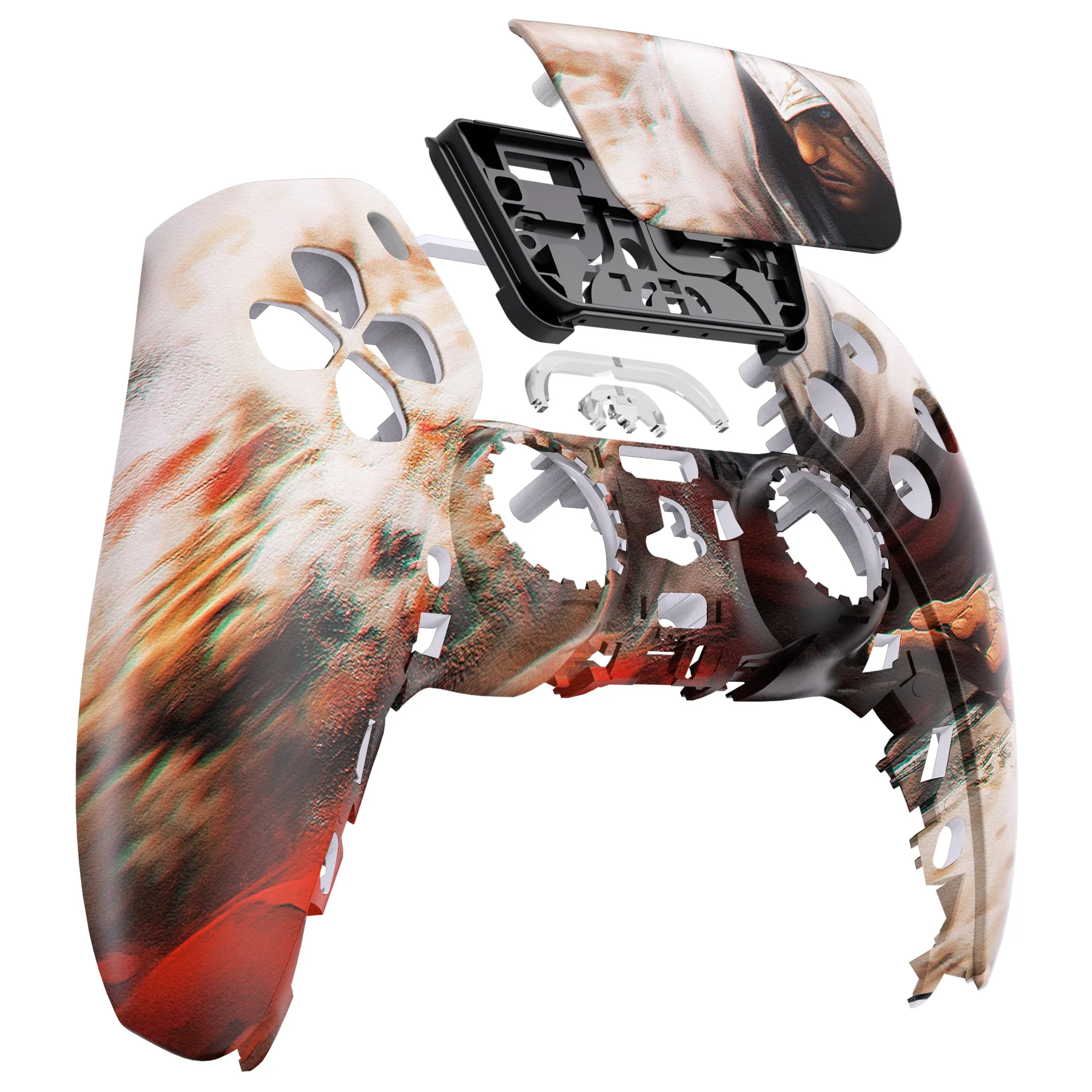eXtremeRate Replacement Front Housing Shell with Touchpad Compatible with PS5 Controller BDM-010/020/030/040/050 - Assassin - Image 9