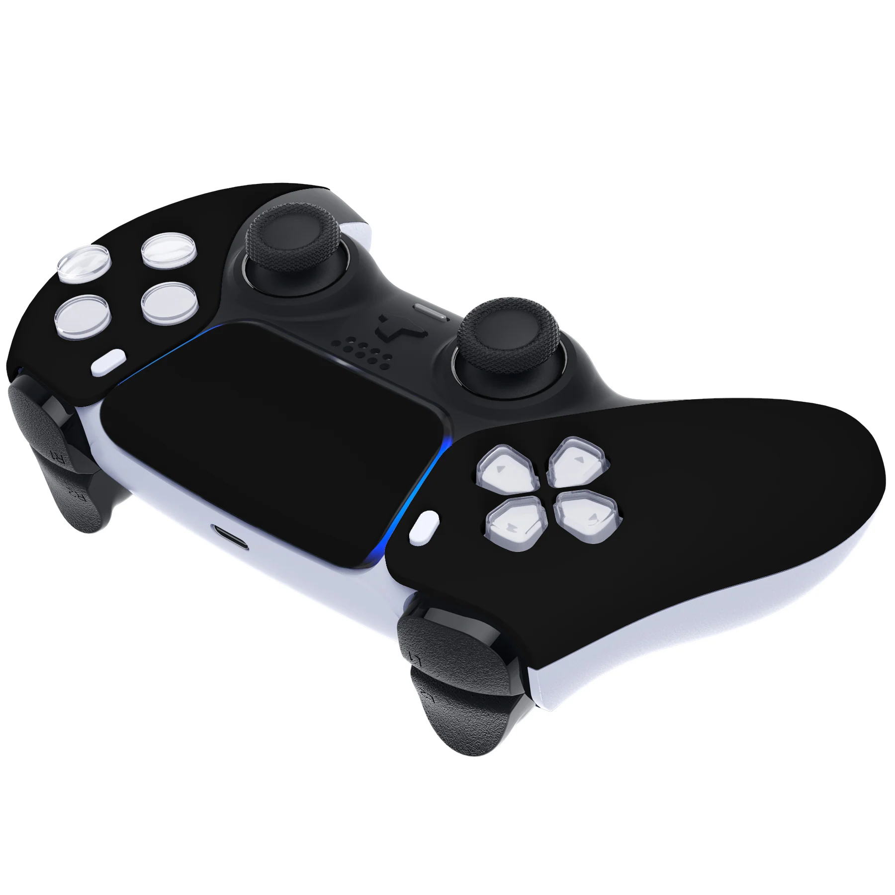 eXtremeRate Replacement Front Housing Shell with Touchpad Compatible with PS5 Controller BDM-010/020/030/040/050/060 - Black - Image 6