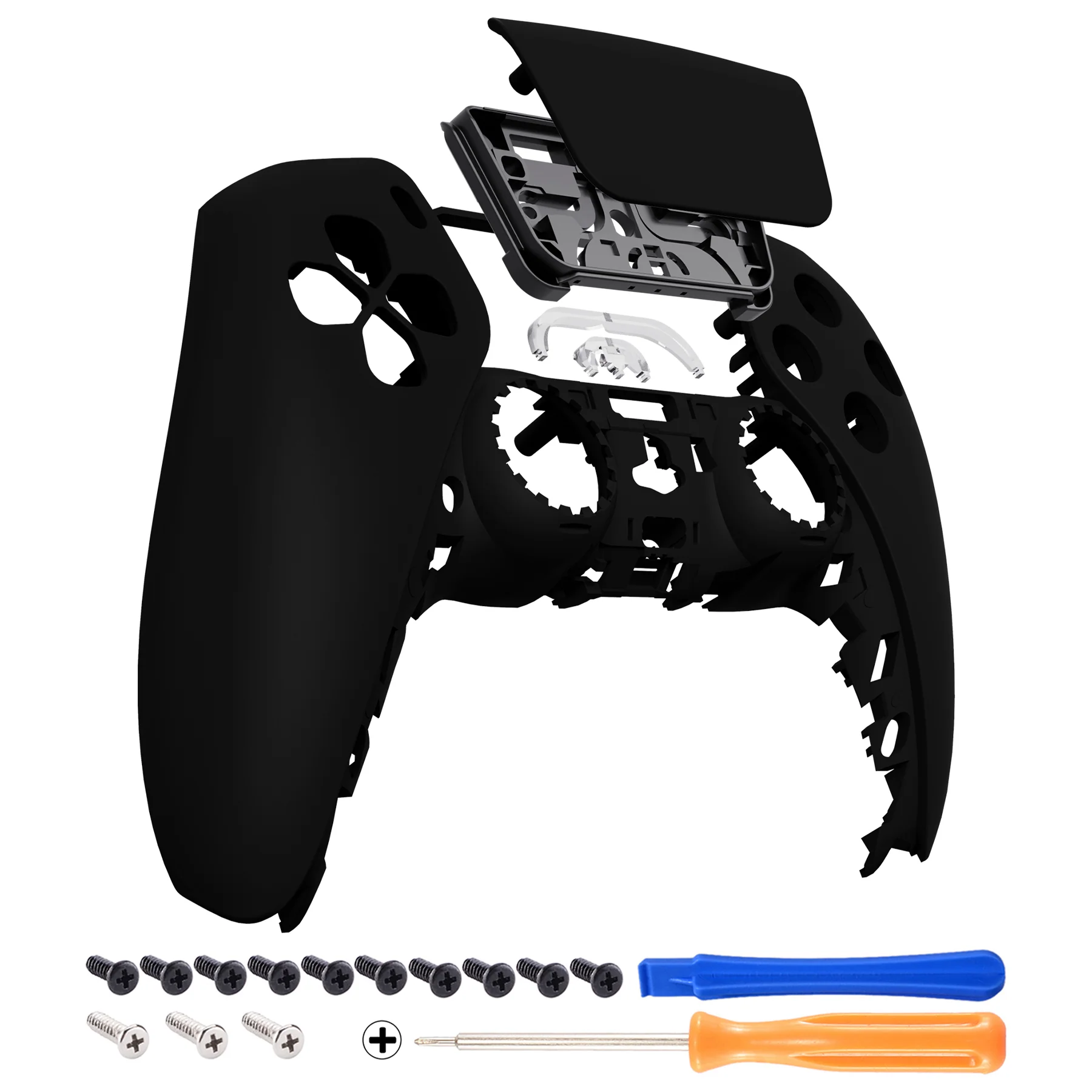 eXtremeRate Replacement Front Housing Shell with Touchpad Compatible with PS5 Controller BDM-010/020/030/040/050/060 - Black - Image 7