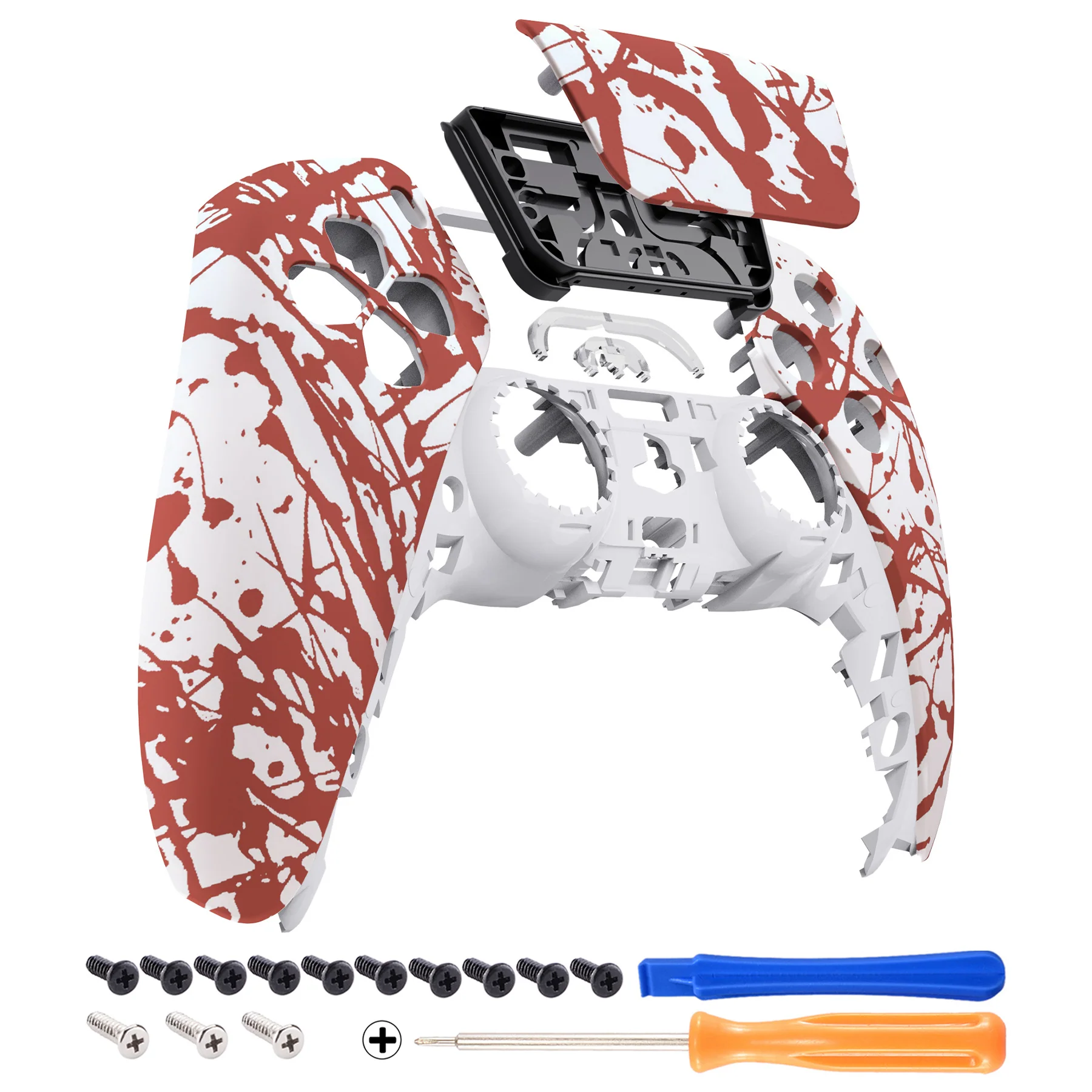eXtremeRate Replacement Front Housing Shell with Touchpad Compatible with PS5 Controller BDM-010/020/030/040/050 - Blood - Image 7