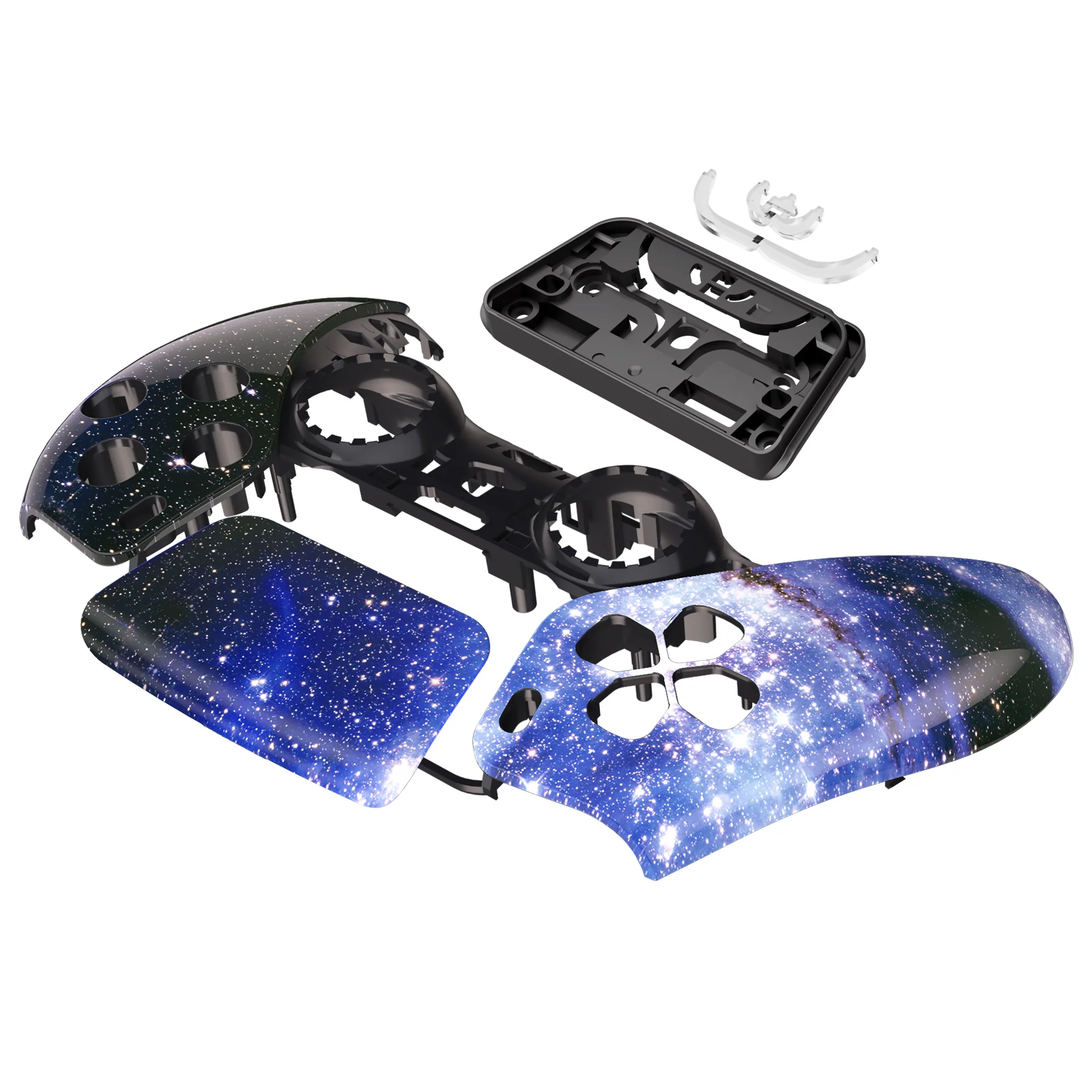 eXtremeRate Replacement Front Housing Shell with Touchpad Compatible with PS5 Controller BDM-010/020/030/040/050 - Blue Universe - Image 10