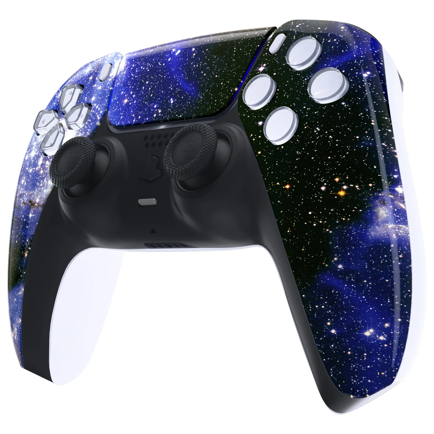 eXtremeRate Replacement Front Housing Shell with Touchpad Compatible with PS5 Controller BDM-010/020/030/040/050 - Blue Universe - Image 4