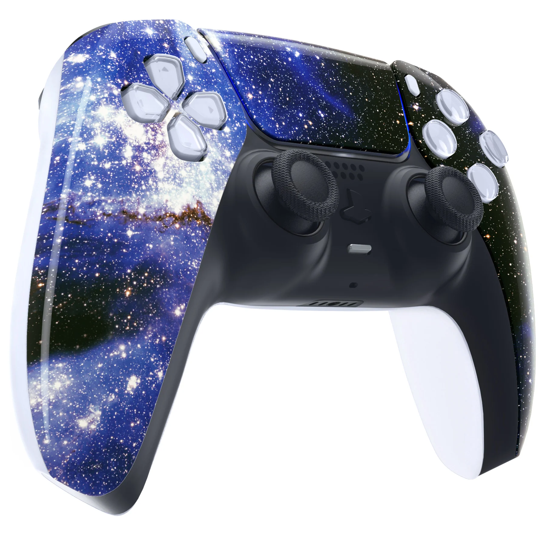 eXtremeRate Replacement Front Housing Shell with Touchpad Compatible with PS5 Controller BDM-010/020/030/040/050 - Blue Universe - Image 5