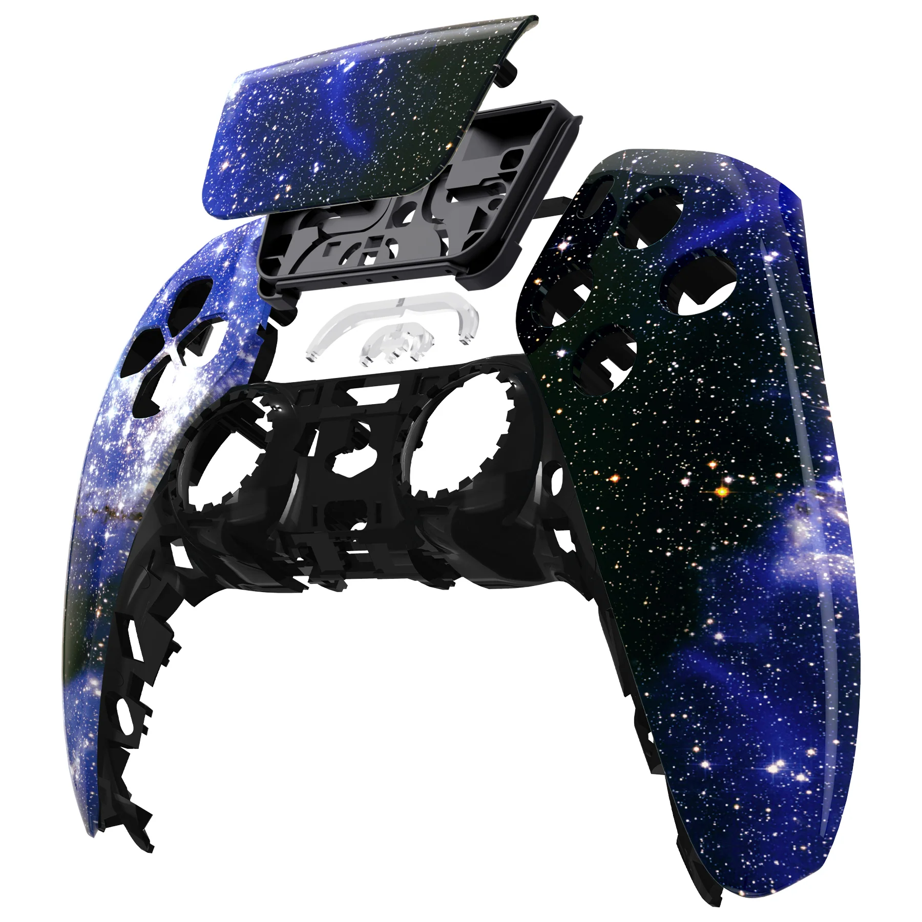 eXtremeRate Replacement Front Housing Shell with Touchpad Compatible with PS5 Controller BDM-010/020/030/040/050 - Blue Universe - Image 8