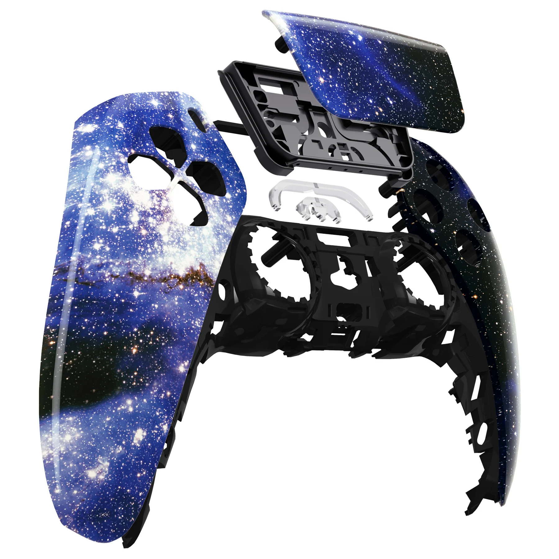 eXtremeRate Replacement Front Housing Shell with Touchpad Compatible with PS5 Controller BDM-010/020/030/040/050 - Blue Universe - Image 9