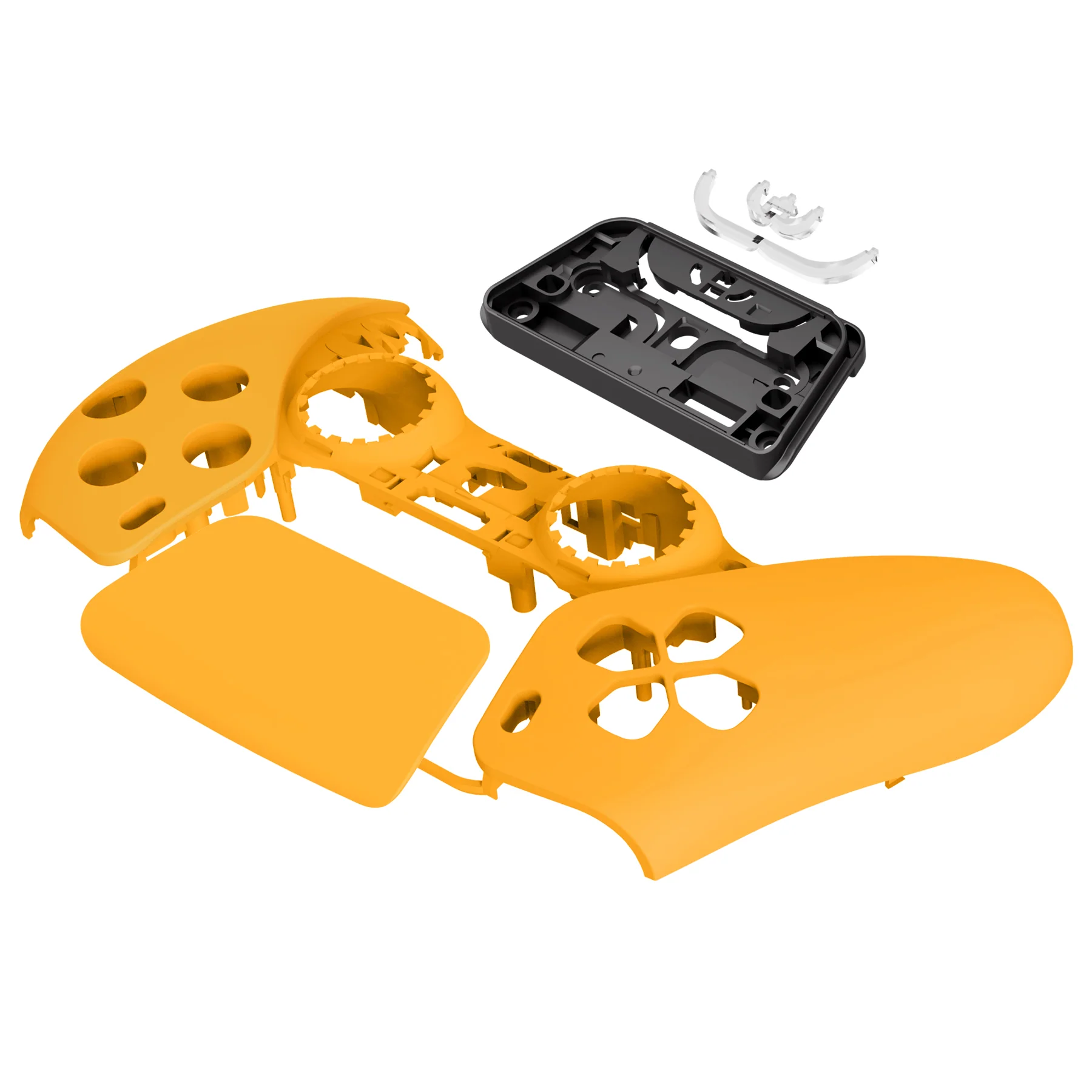 eXtremeRate Replacement Front Housing Shell with Touchpad Compatible with PS5 Controller BDM-010/020/030/040/050 - Caution Yellow - Image 10