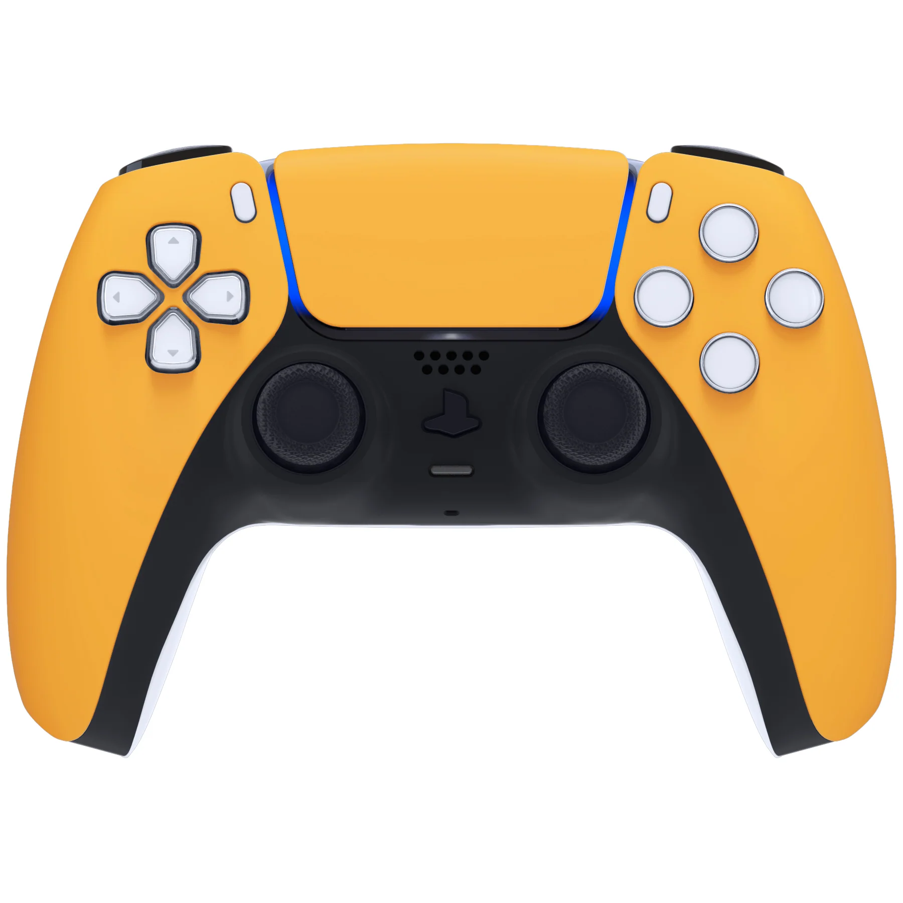 eXtremeRate Replacement Front Housing Shell with Touchpad Compatible with PS5 Controller BDM-010/020/030/040/050 - Caution Yellow - Image 2