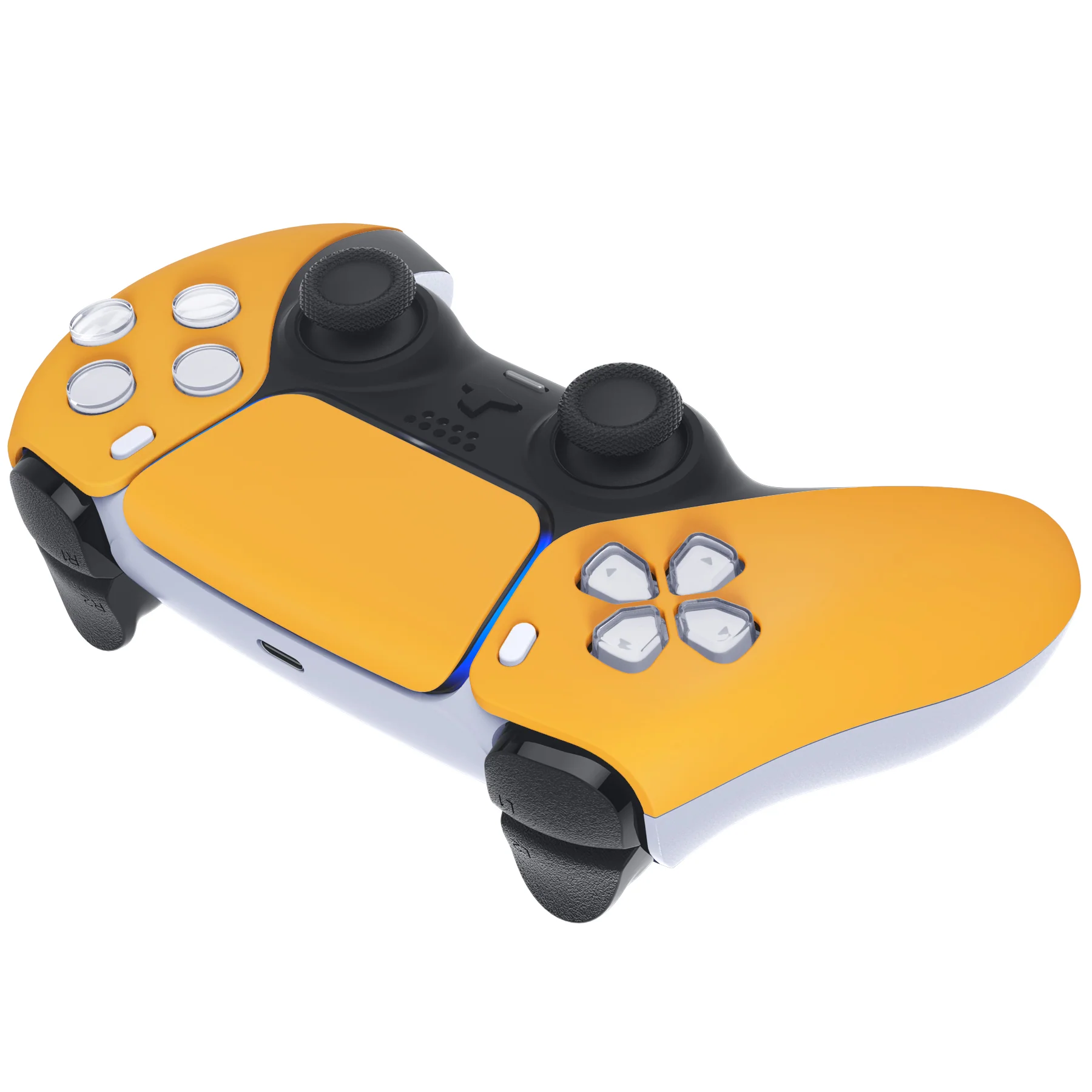 eXtremeRate Replacement Front Housing Shell with Touchpad Compatible with PS5 Controller BDM-010/020/030/040/050 - Caution Yellow - Image 6
