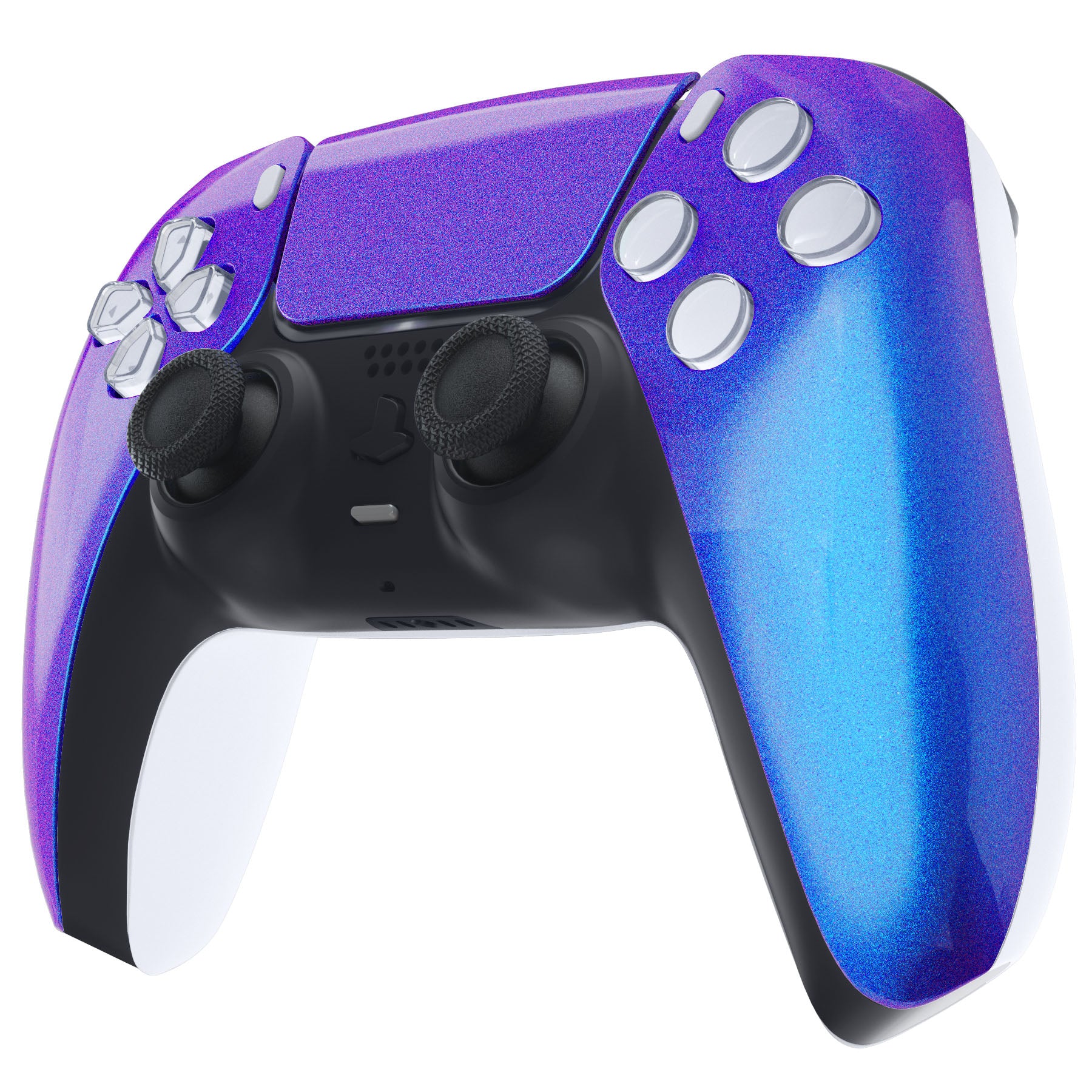 eXtremeRate Replacement Front Housing Shell with Touchpad Compatible with PS5 Controller BDM-010/020/030/040/050 - Chameleon Purple Blue - Image 4